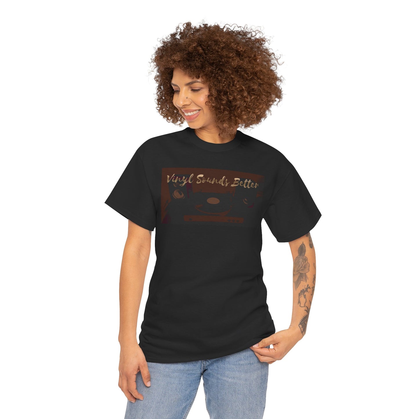 Vinyl Sounds Better T-Shirt — Retro Record Player Tee for Music Lovers
