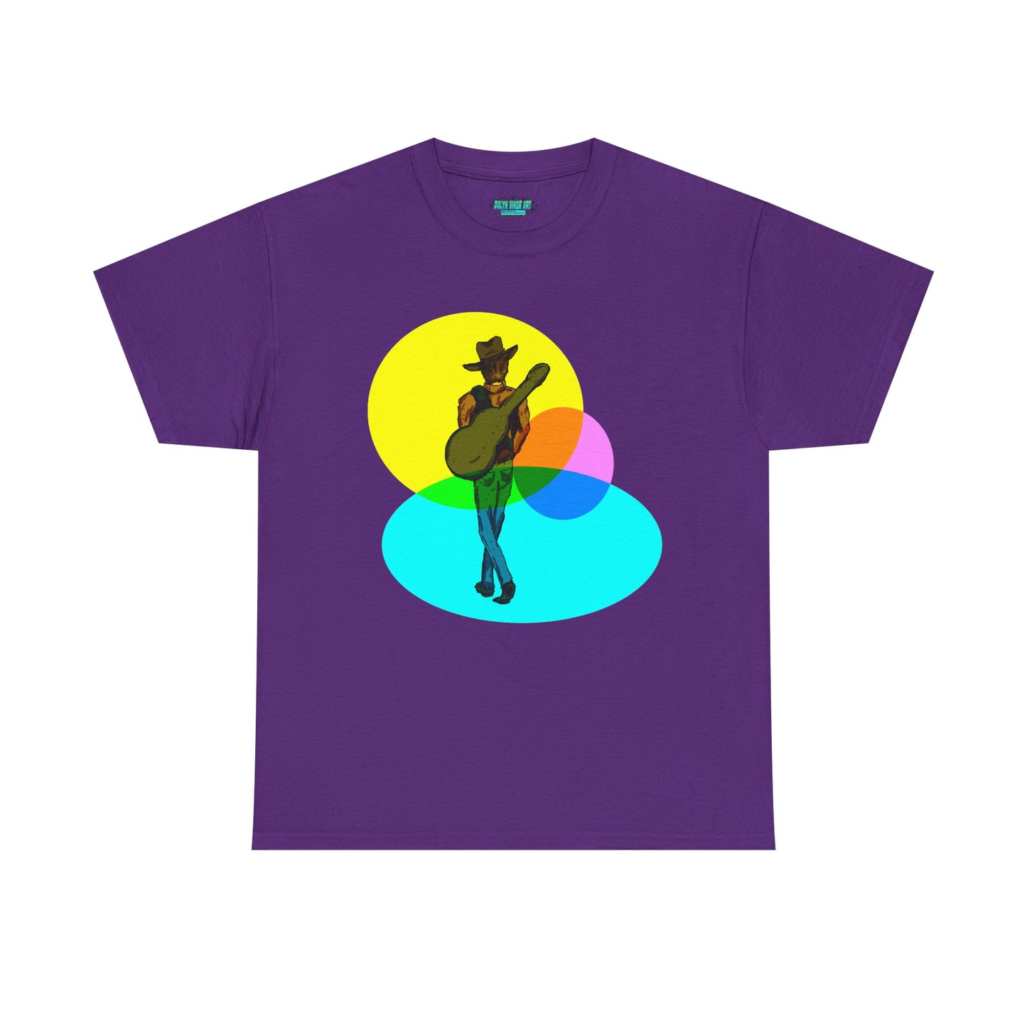 Cowboy Guitar Tee — Colorful Music T‑Shirt