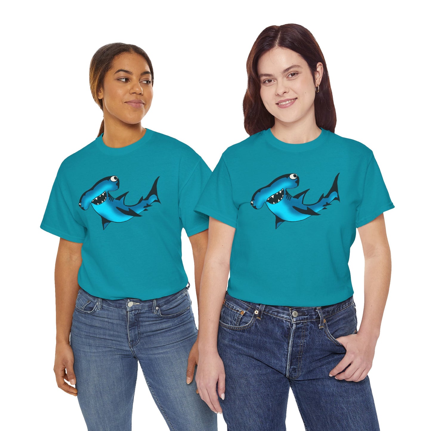 Funny Shark Unisex Heavy Cotton Tee - Perfect Summer Casual Wear