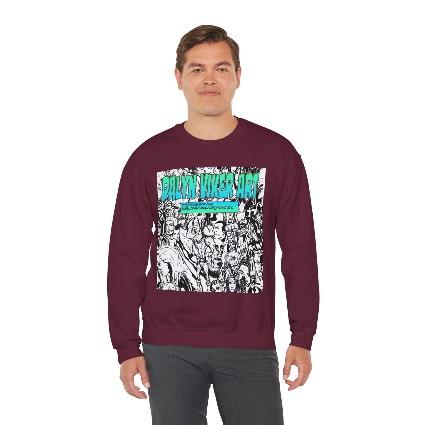 Graphic Art Crewneck Sweatshirt - Dalyan Viker Art Edition
