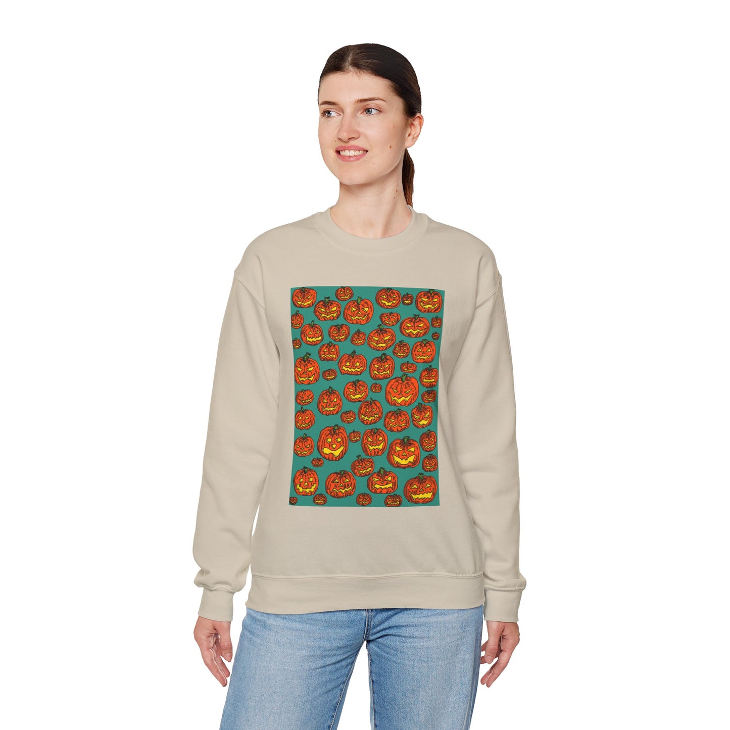 Halloween Pumpkin Crewneck Sweatshirt
