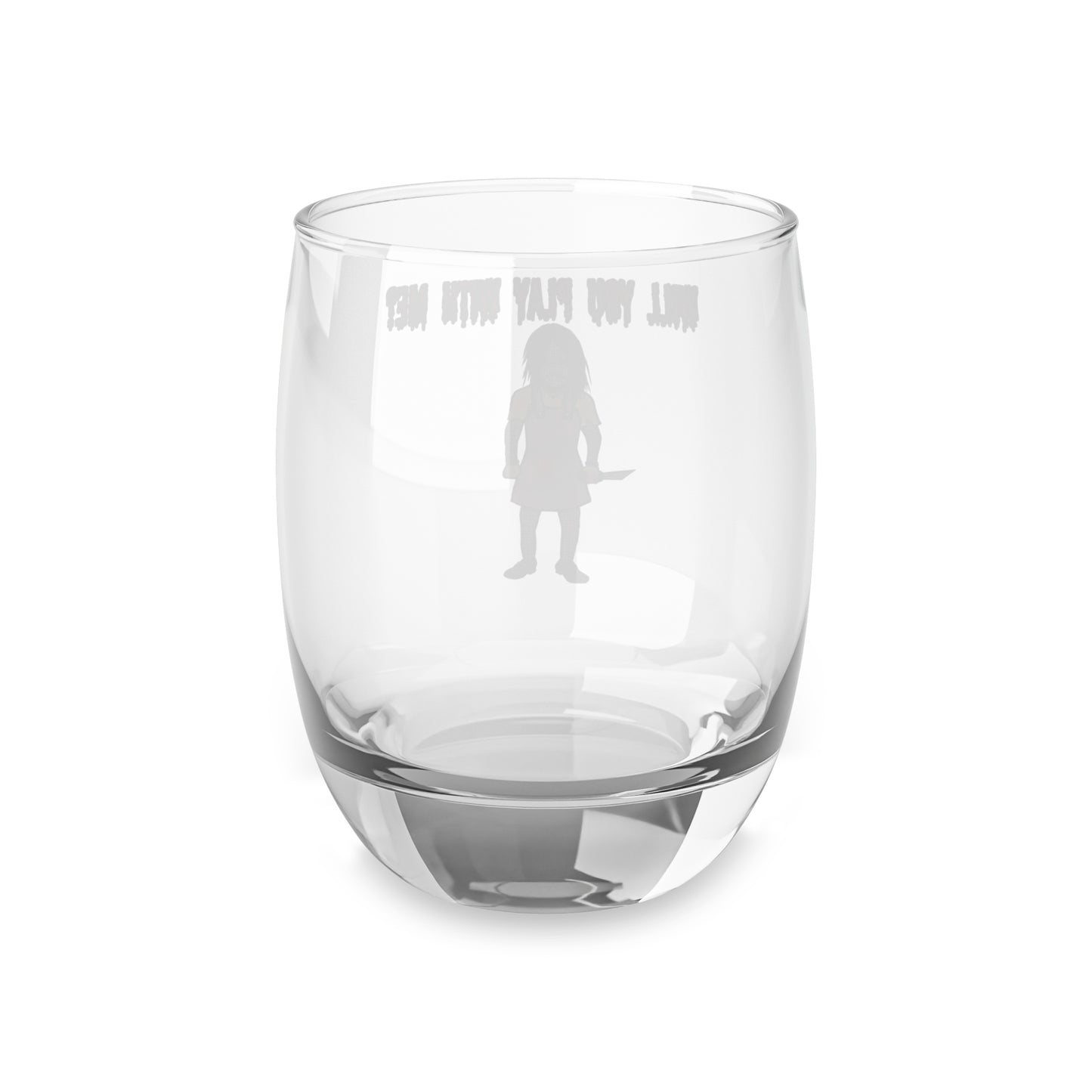 Will You Play With Me?  - Evil Doll Whiskey Glass