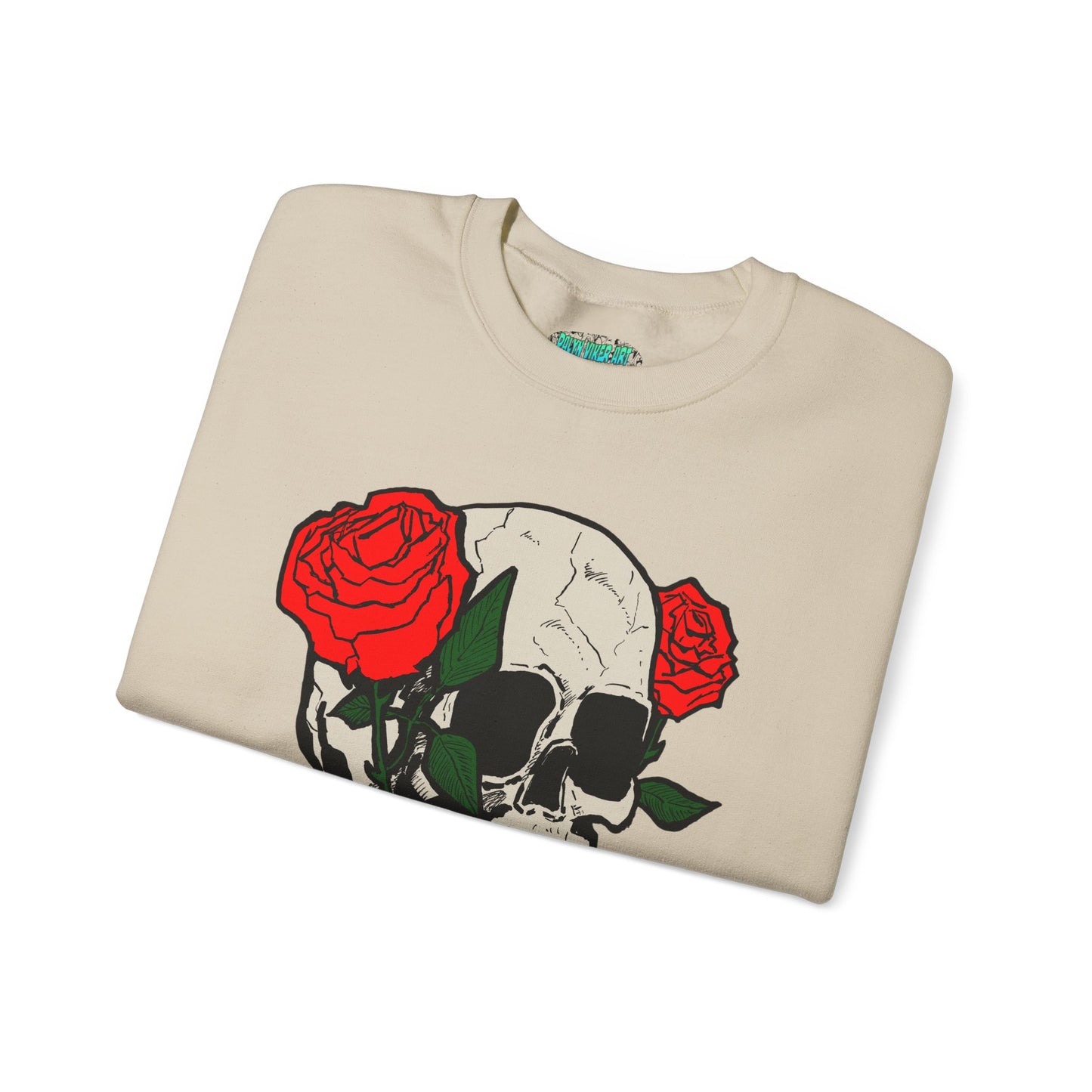 Skull and Roses Crewneck Sweatshirt