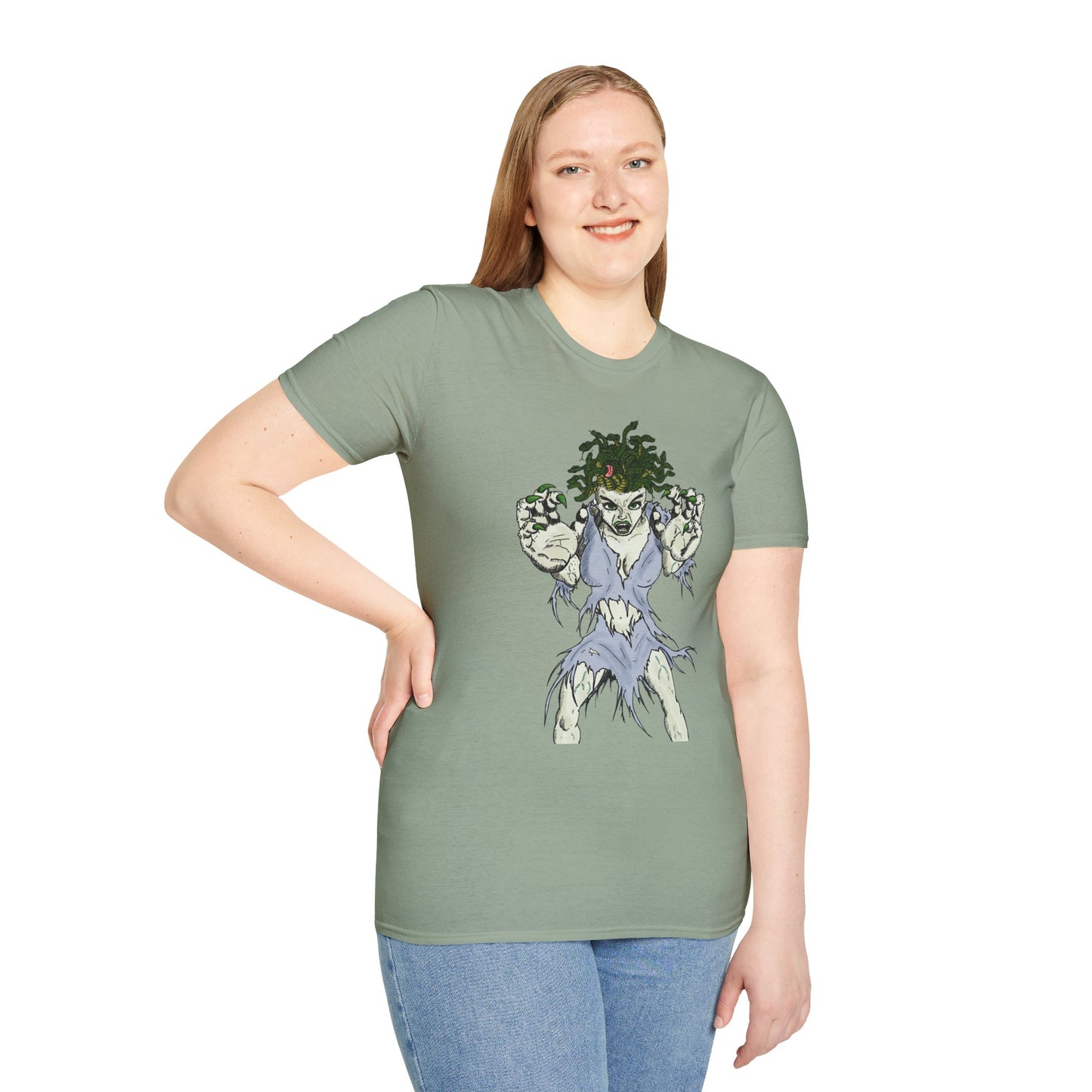 Medusa Assailing Unisex T-Shirt - Mythological Monster Dalyn Viker Art