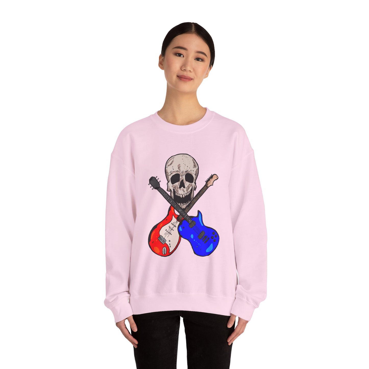 Skull and Guitar Crewneck Sweatshirt
