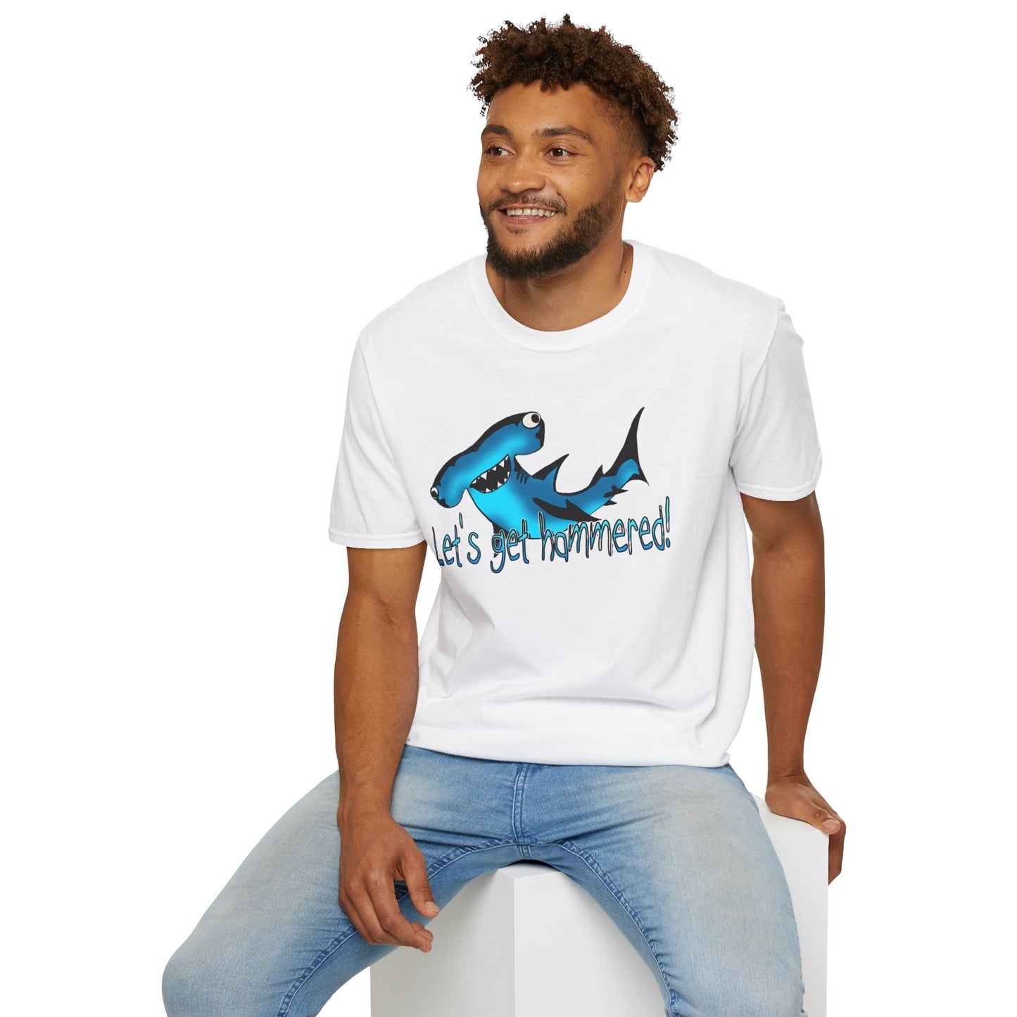 Hammered Shark Unisex T-Shirt – Let's Get Crunk Drinking Shirt