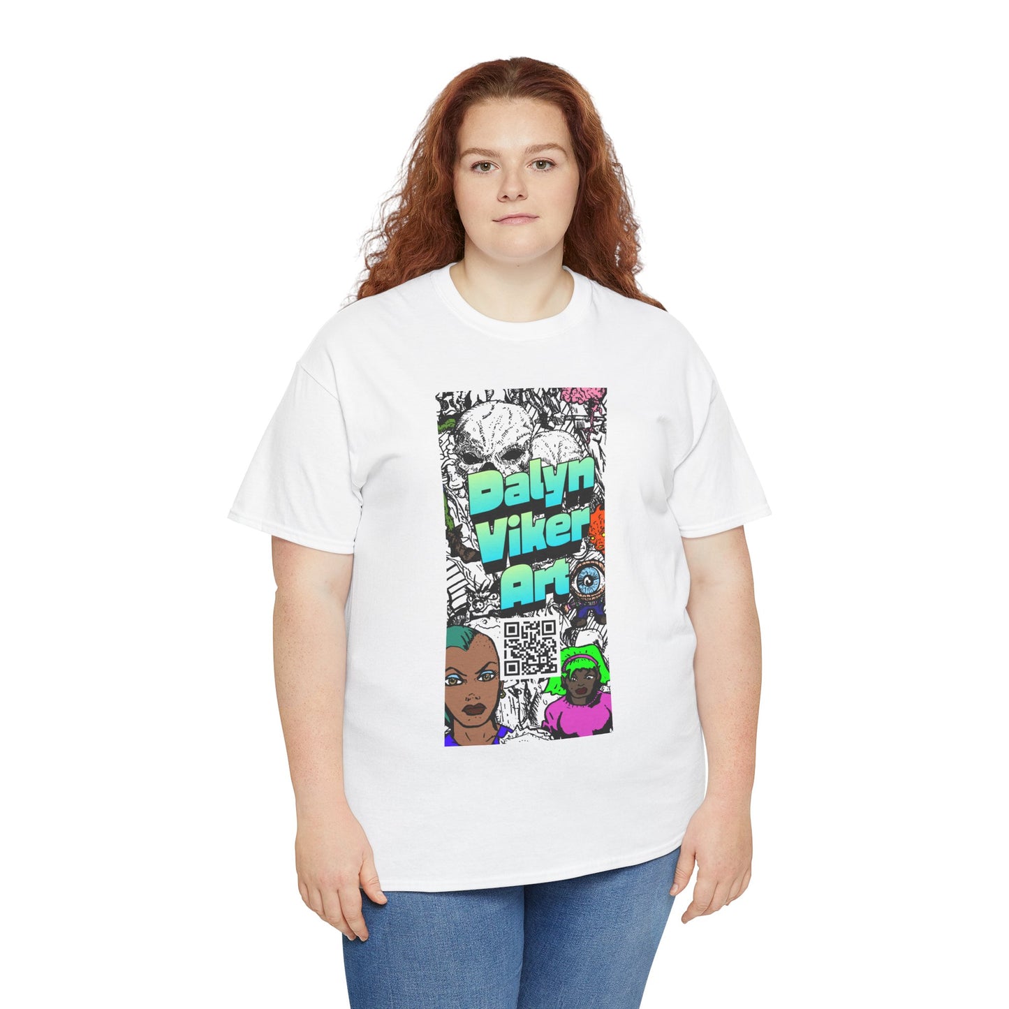 Graphic Art T-Shirt — "Dalyn Viker Art" Vertical Collage Tee