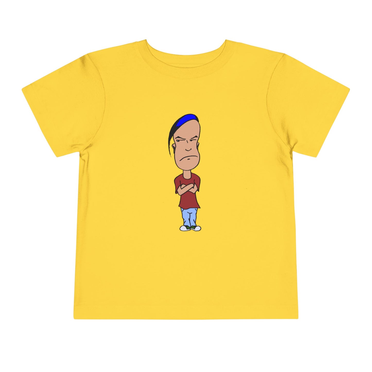 Smug Grumpy Kid Cartoon Toddler Tee