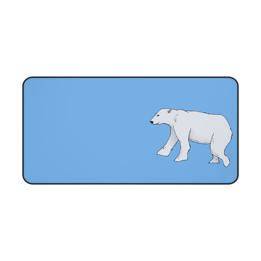 Polar Bear Desk Mat - Cute Office Decor, Wildlife Lover Gift, Functional Mouse Pad, Minimalist Design, Home Office Accessory