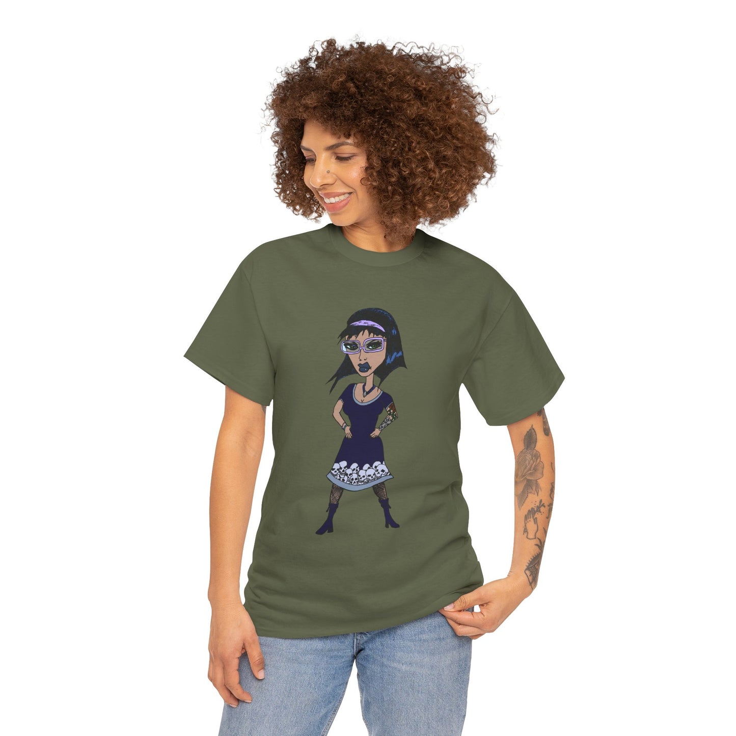Gothic Doll T-Shirt — Retro Vampire Girl Graphic Tee