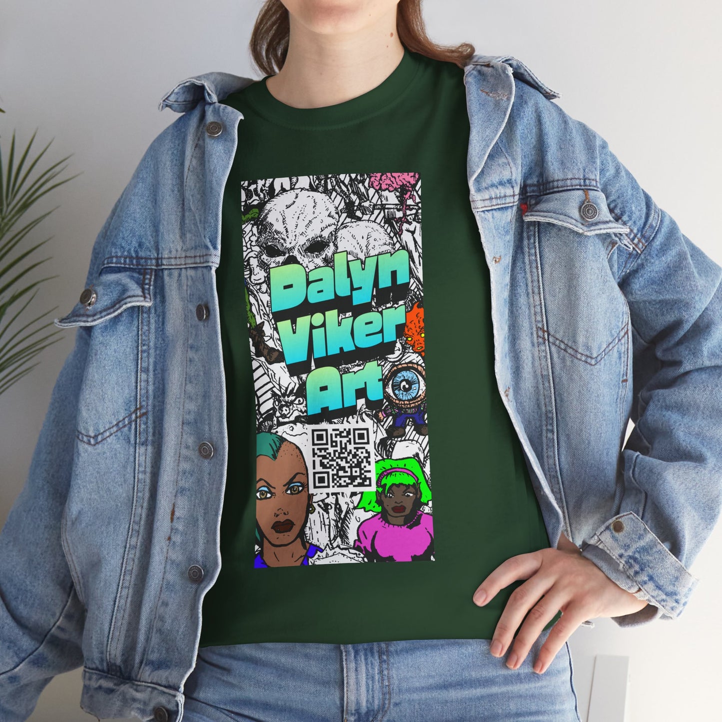 Graphic Art T-Shirt — "Dalyn Viker Art" Vertical Collage Tee