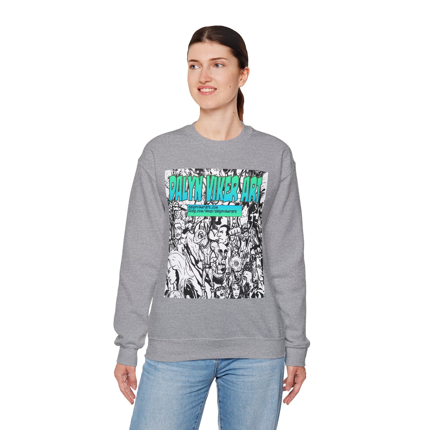 Graphic Art Crewneck Sweatshirt - Dalyan Viker Art Edition