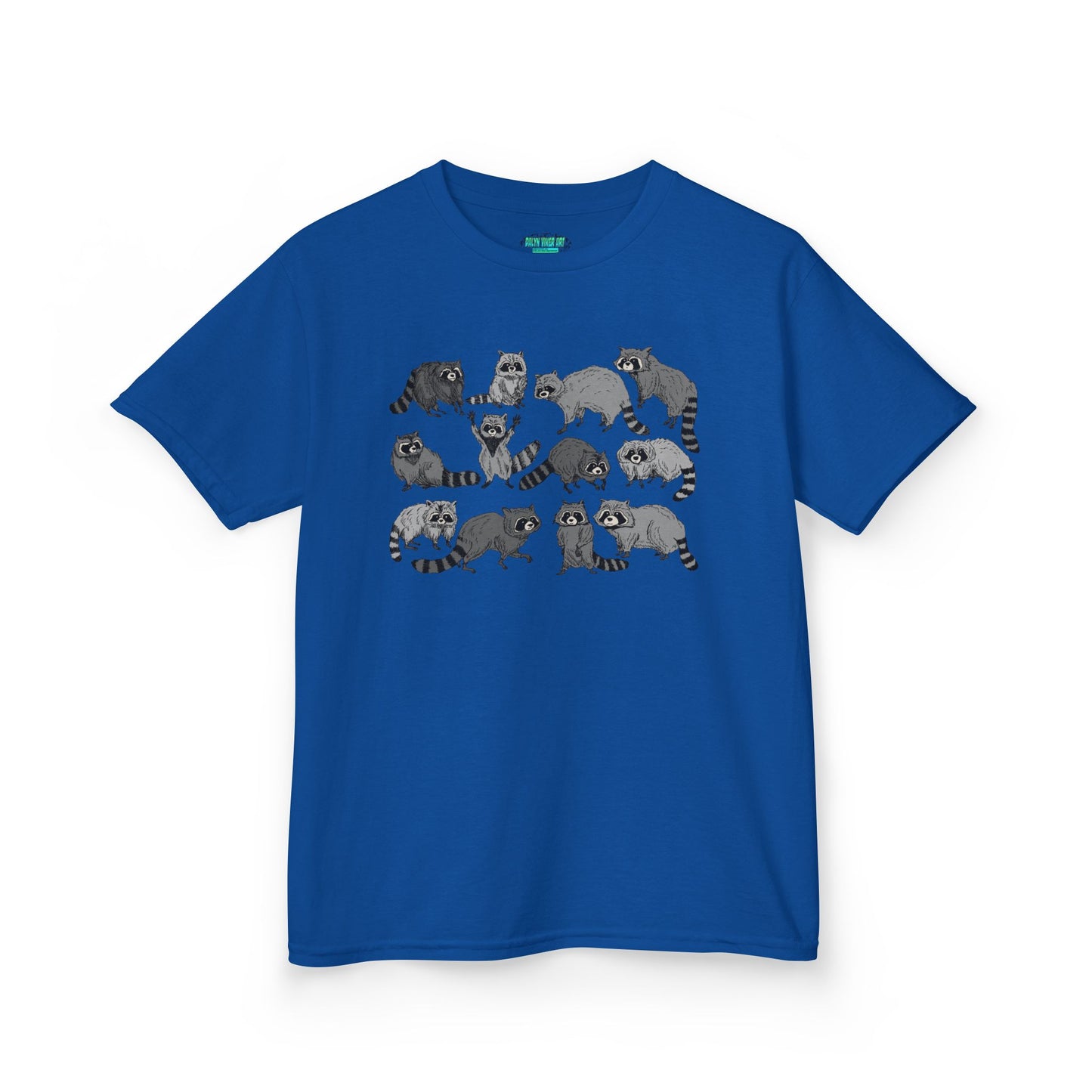 Cute Raccoons Pattern Kids Tee, Animal Lover Gift, Funny Raccoon Shirt, Children's Apparel, Birthday Outfit, Pet Lover Tee