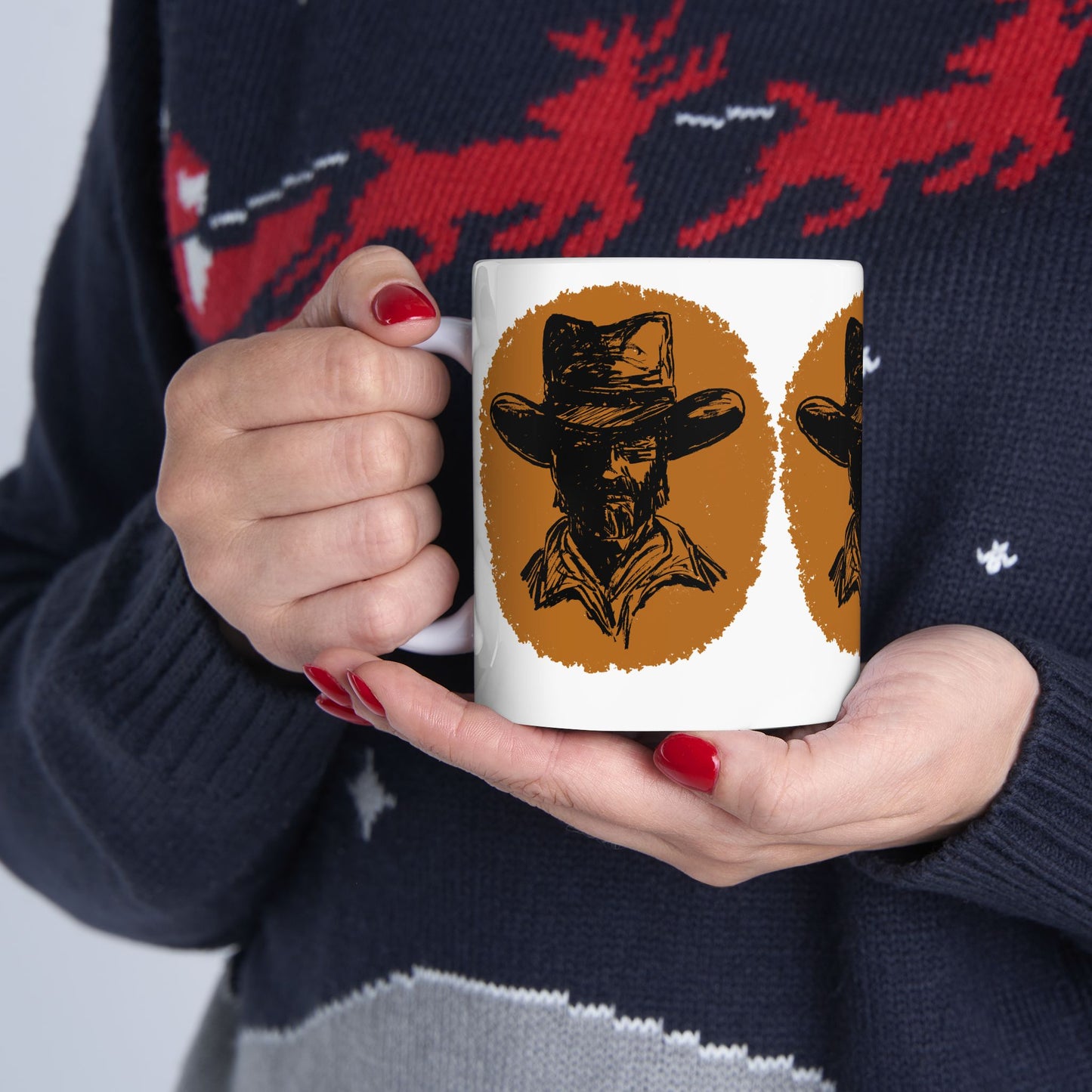 Southwestern Cowboy Ceramic Mug, (11oz)