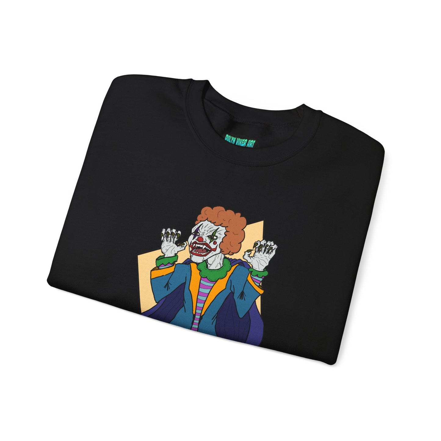 Vampire Clown Funny Horror-Inspired Unisex Crewneck Sweatshirt