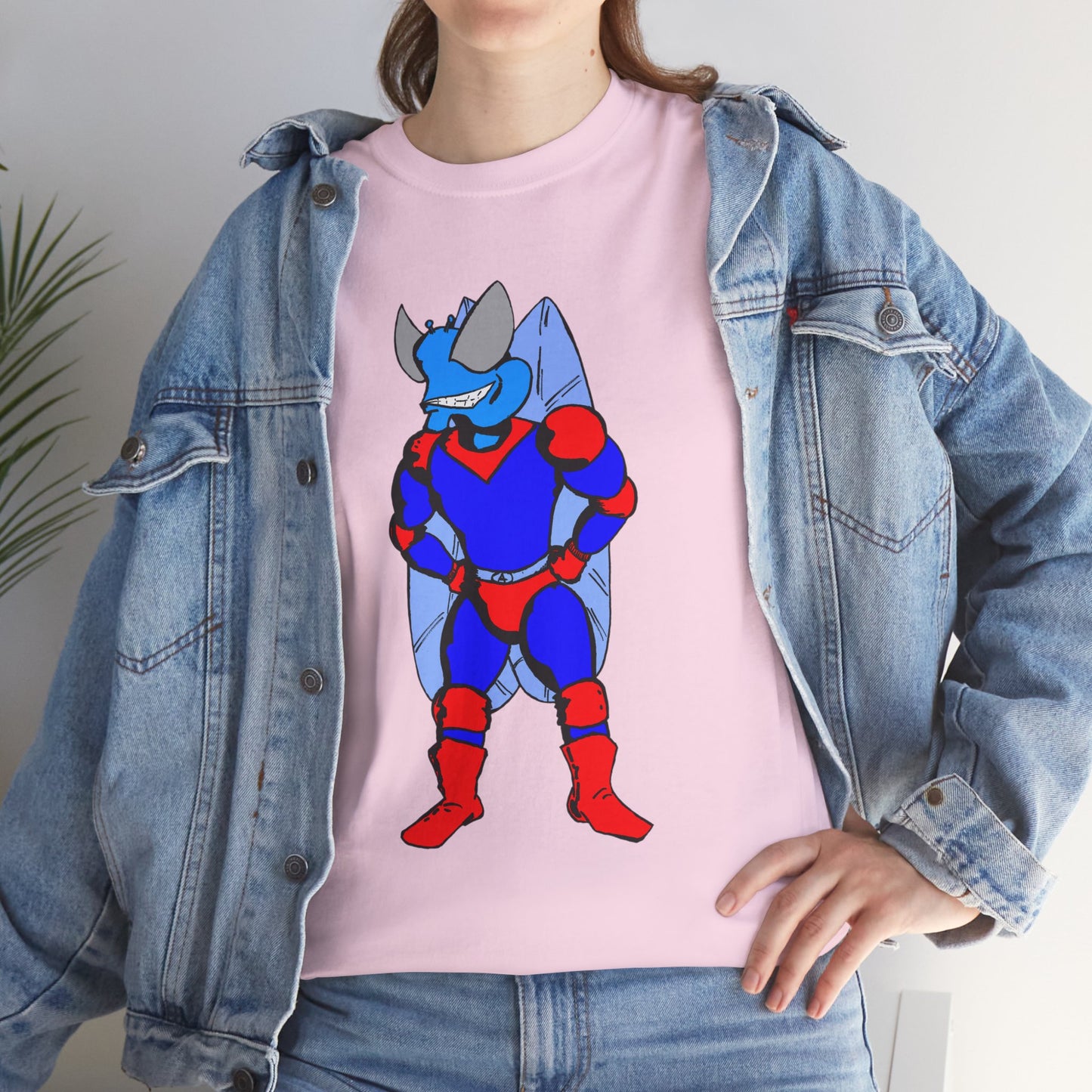Astro-Fly Hero Graphic Tee - Blue & Red Superhero T-Shirt