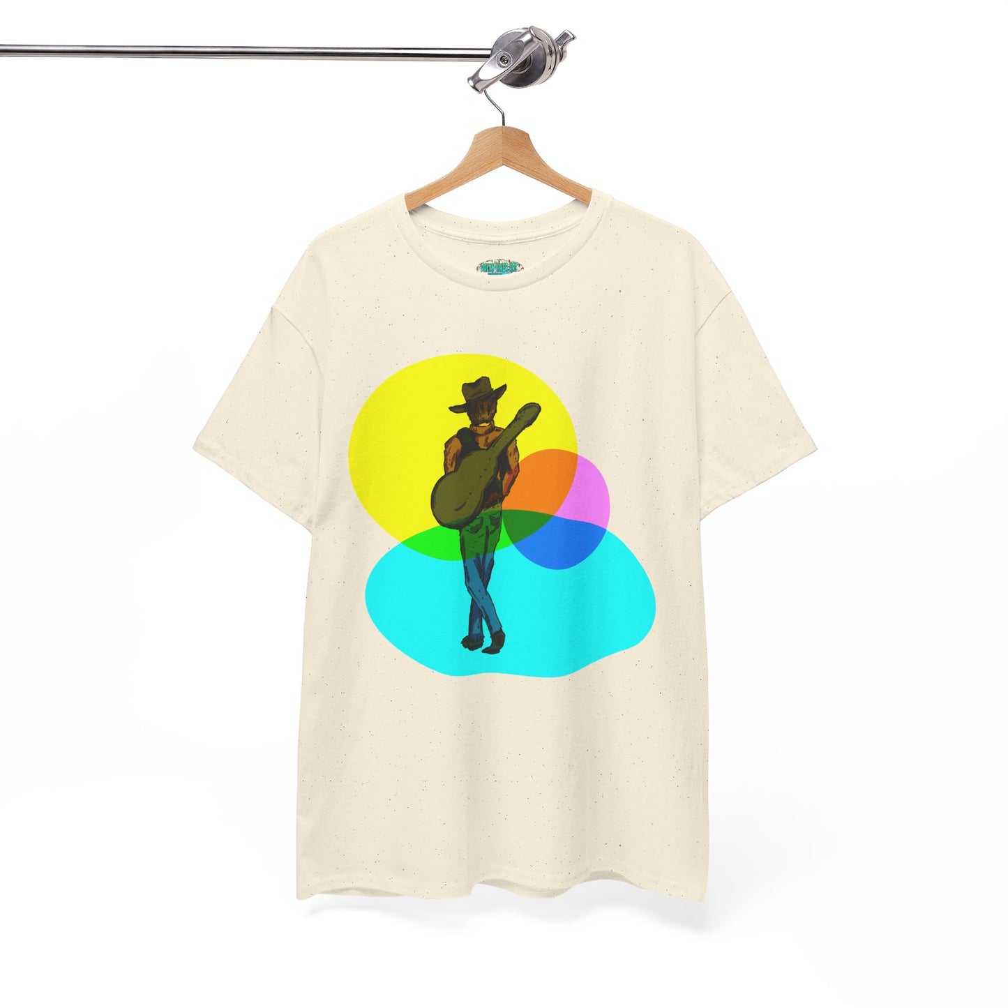 Cowboy Guitar Tee — Colorful Music T‑Shirt