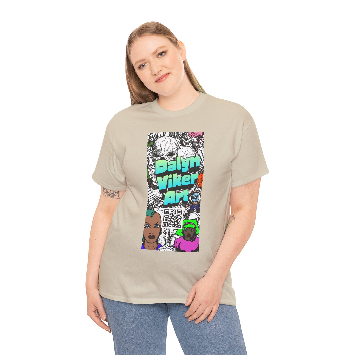 Graphic Art T-Shirt — "Dalyn Viker Art" Vertical Collage Tee
