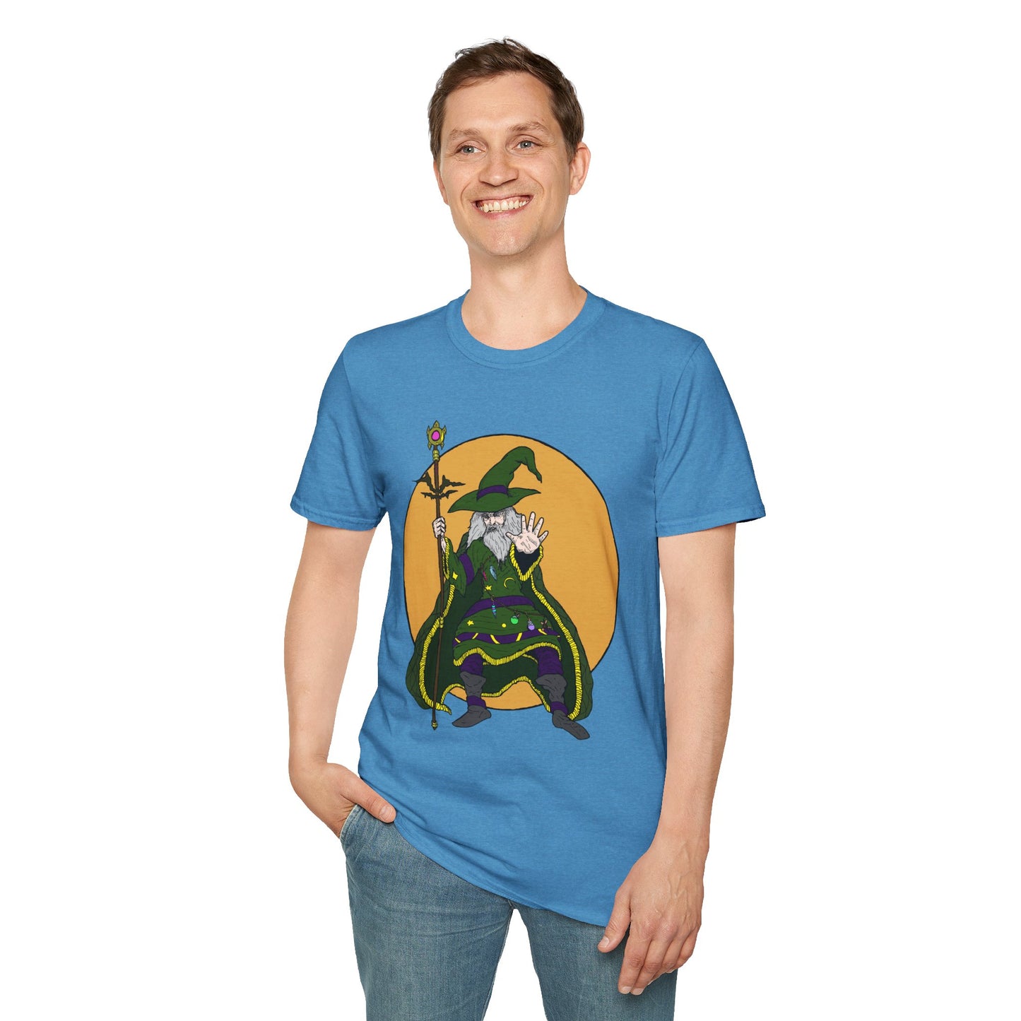 Wizard Staff Unisex T-Shirt - Magical Sorcerer Fantasy Tee