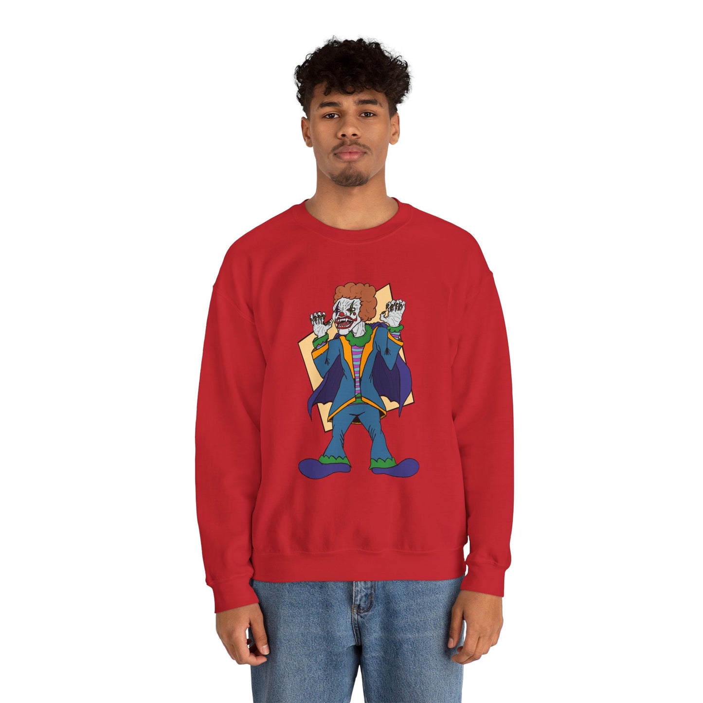 Vampire Clown Funny Horror-Inspired Unisex Crewneck Sweatshirt