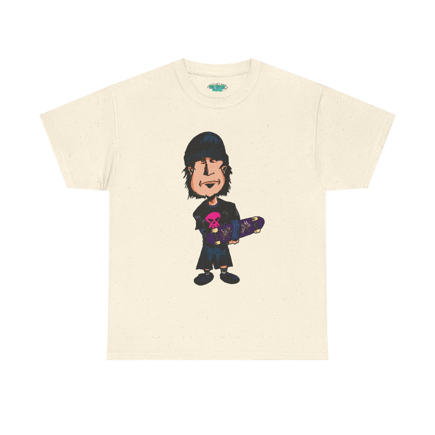 Rude Skater Dude - Skate Punk - Skater Kid Cartoon T‑Shirt — Cute Skateboarder Graphic Tee