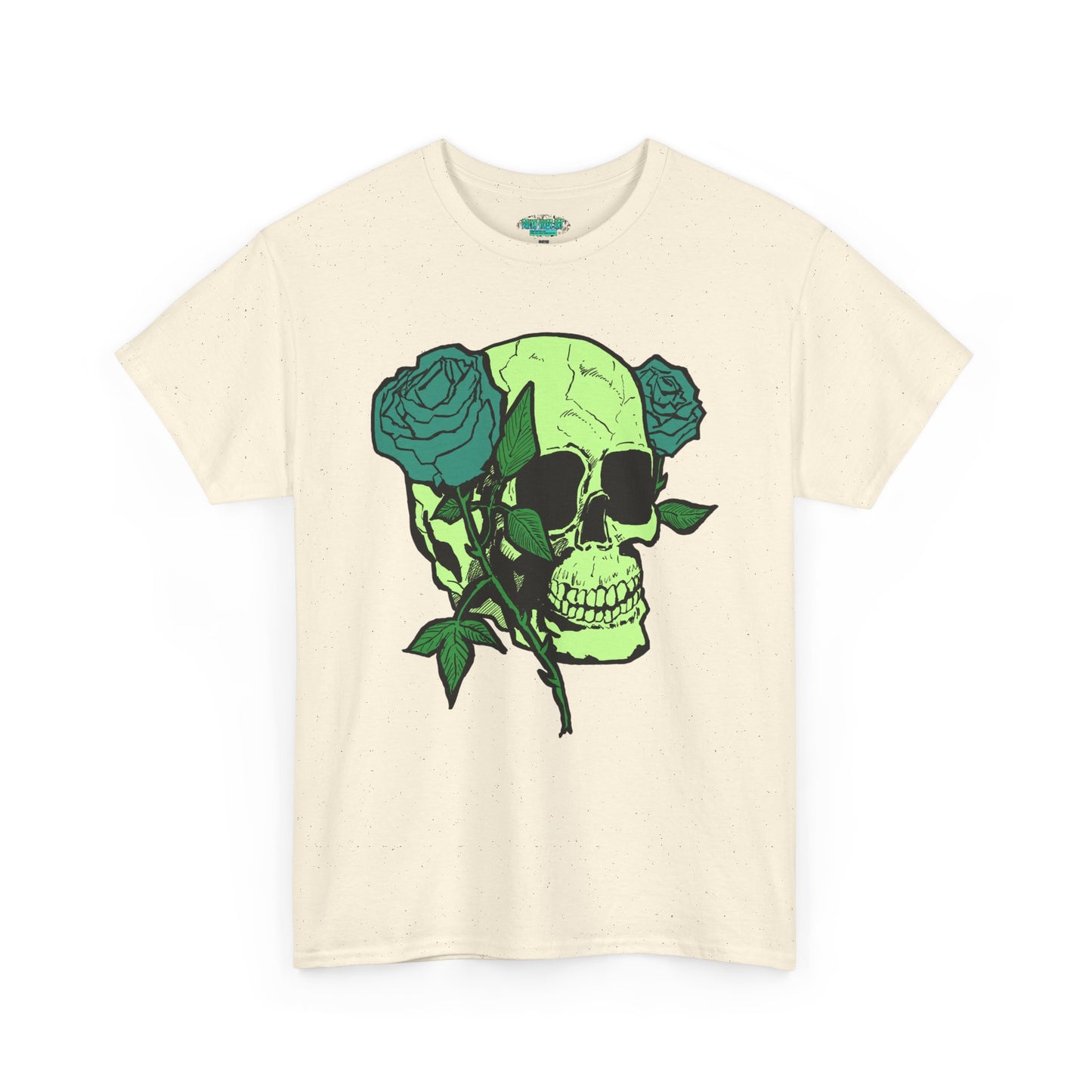 Skull & Rose Graphic Tee - Unisex Heavy Cotton Shirt