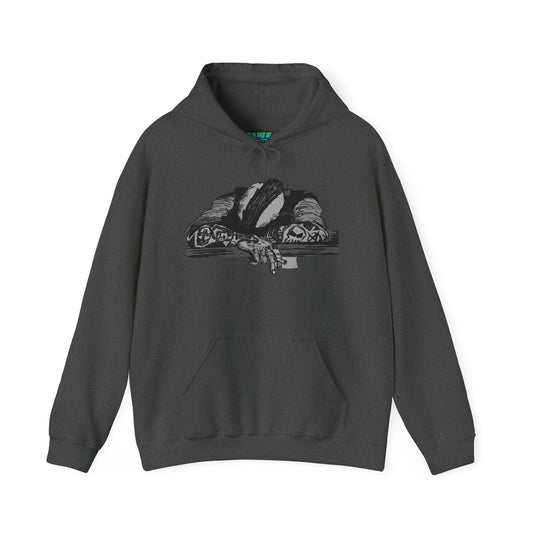 Punk and Done Unisex Hoodie with Artistic Design, Cozy Streetwear, Graphic Sweatshirt for Casual Vibes, Perfect Gift for Any Occasion
