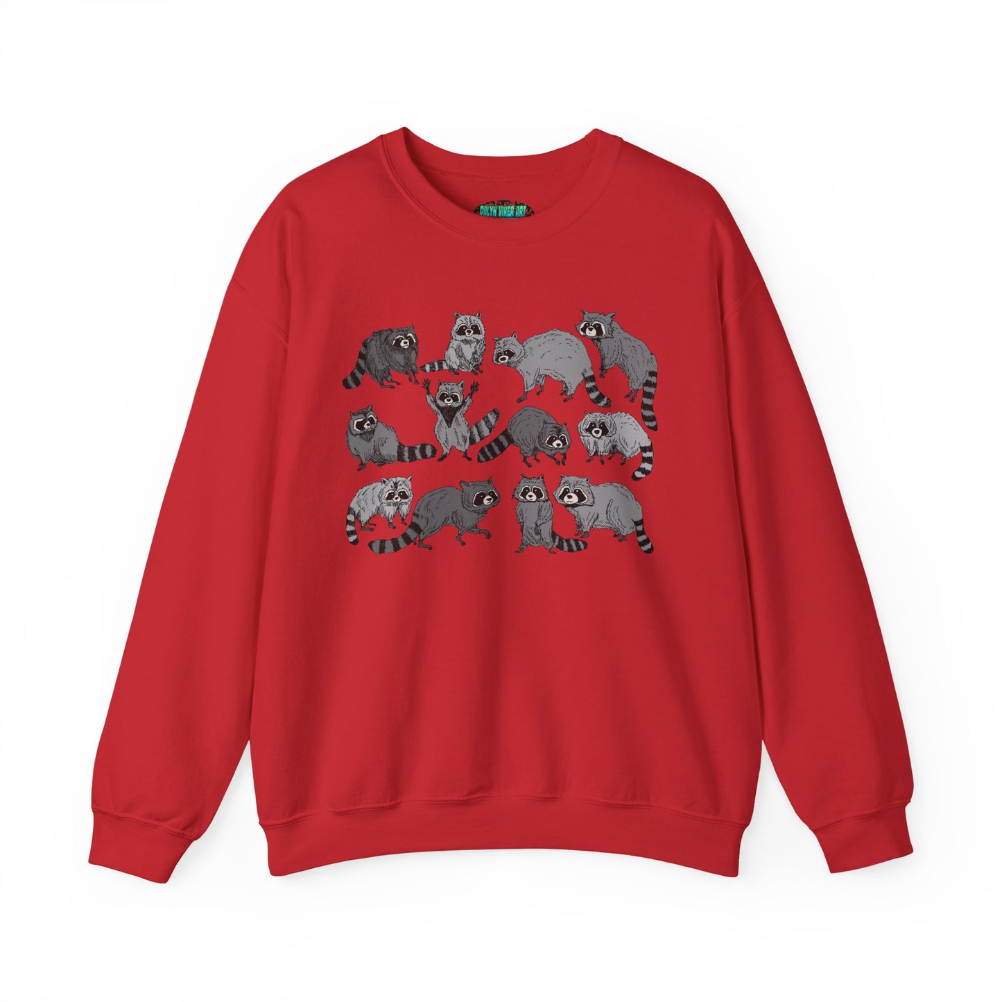 Playful Raccoon Crewneck Sweatshirt - Unisex Heavy Blend