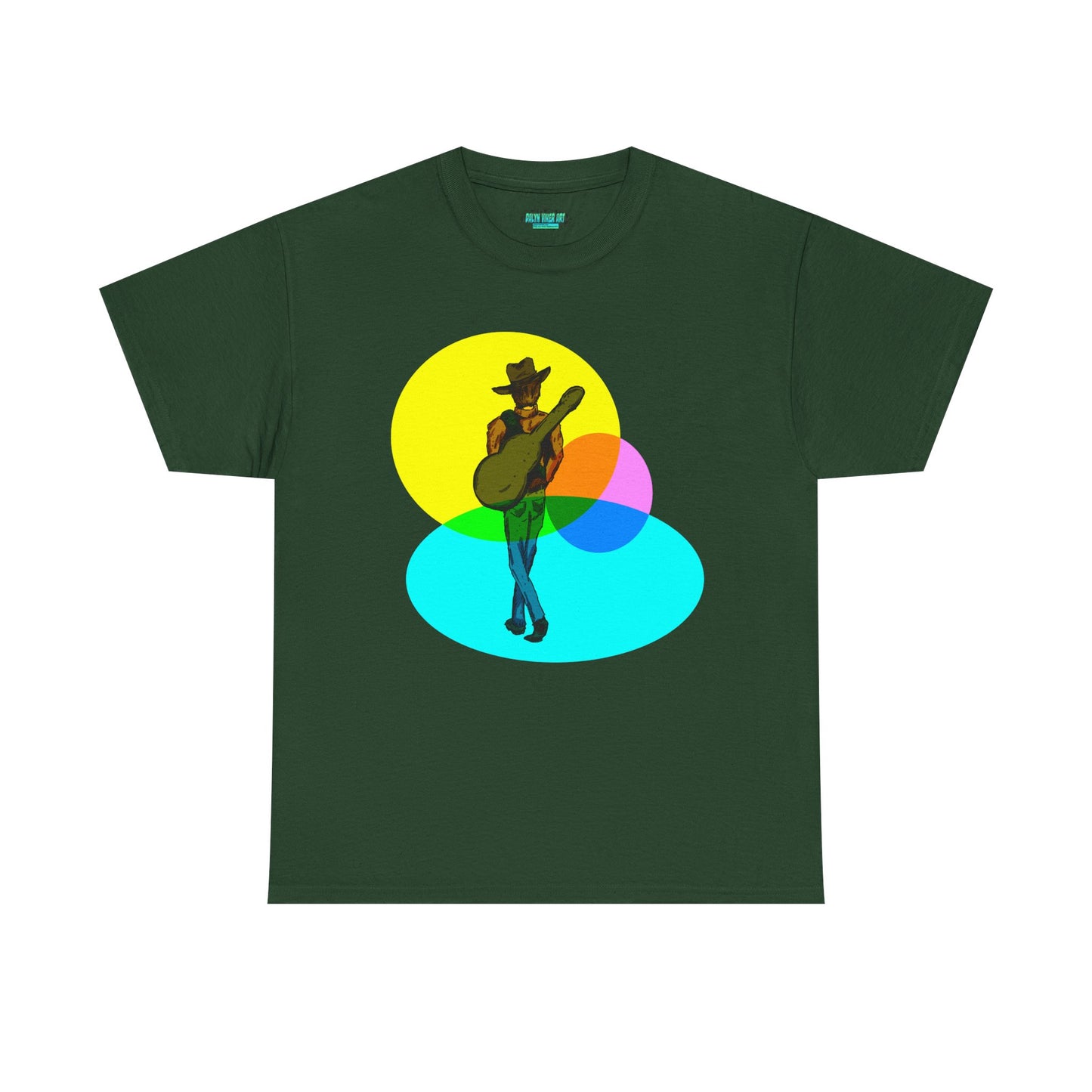 Cowboy Guitar Tee — Colorful Music T‑Shirt