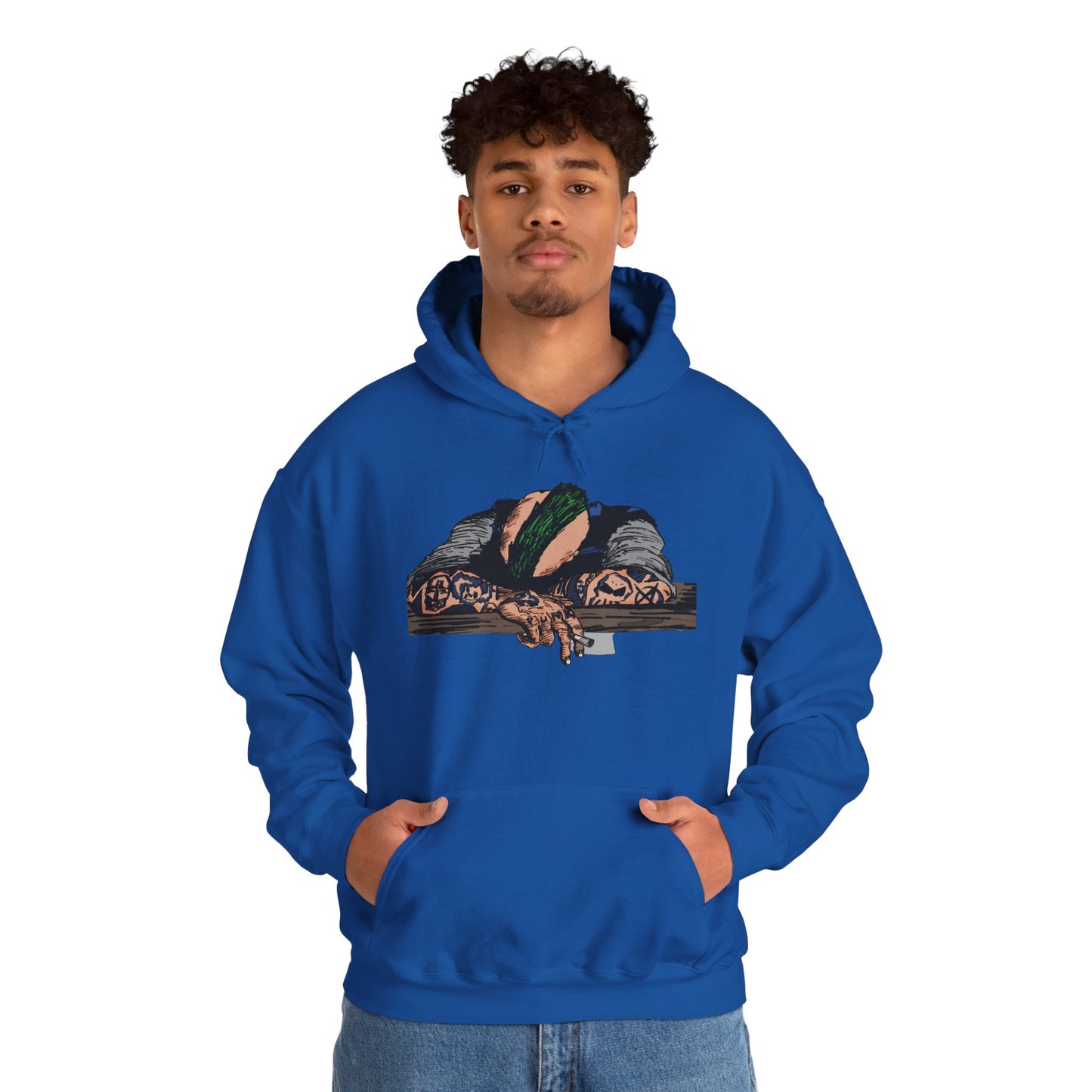 Punk and Done Color Unisex Hooded Sweatshirt, Cozy Streetwear, Unique Gift for Art Lovers, Casual Lounge Wear, Perfect for Fall Fashion