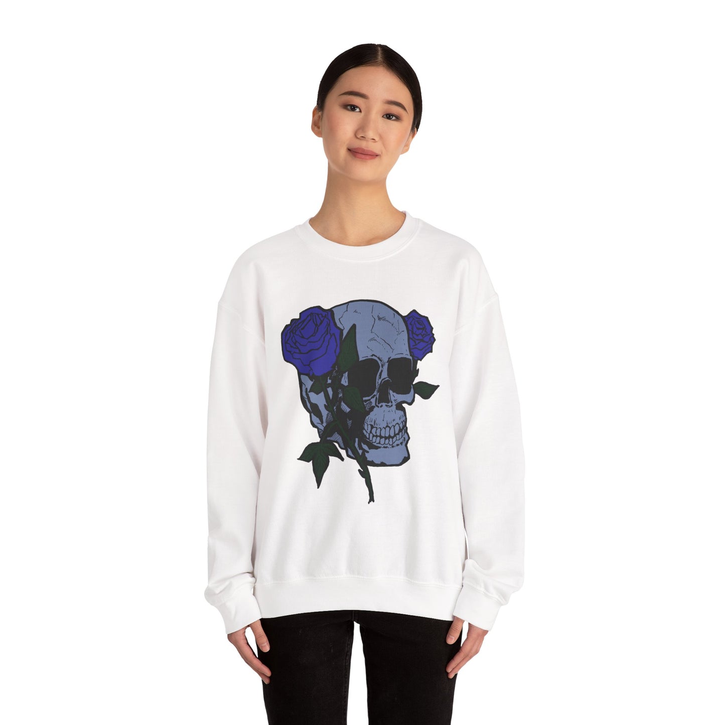 Rose Skull Crewneck Sweatshirt for Stylish Comfort