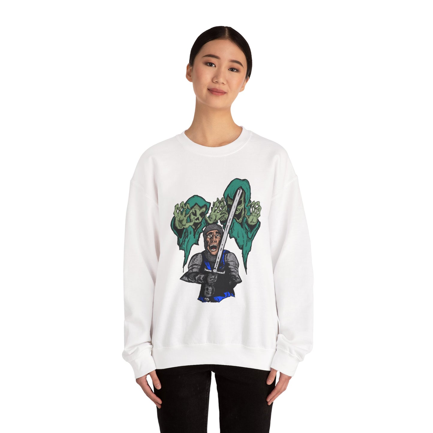 Knight Fright Inspired Unisex Crewneck Sweatshirt with Graphic Print
