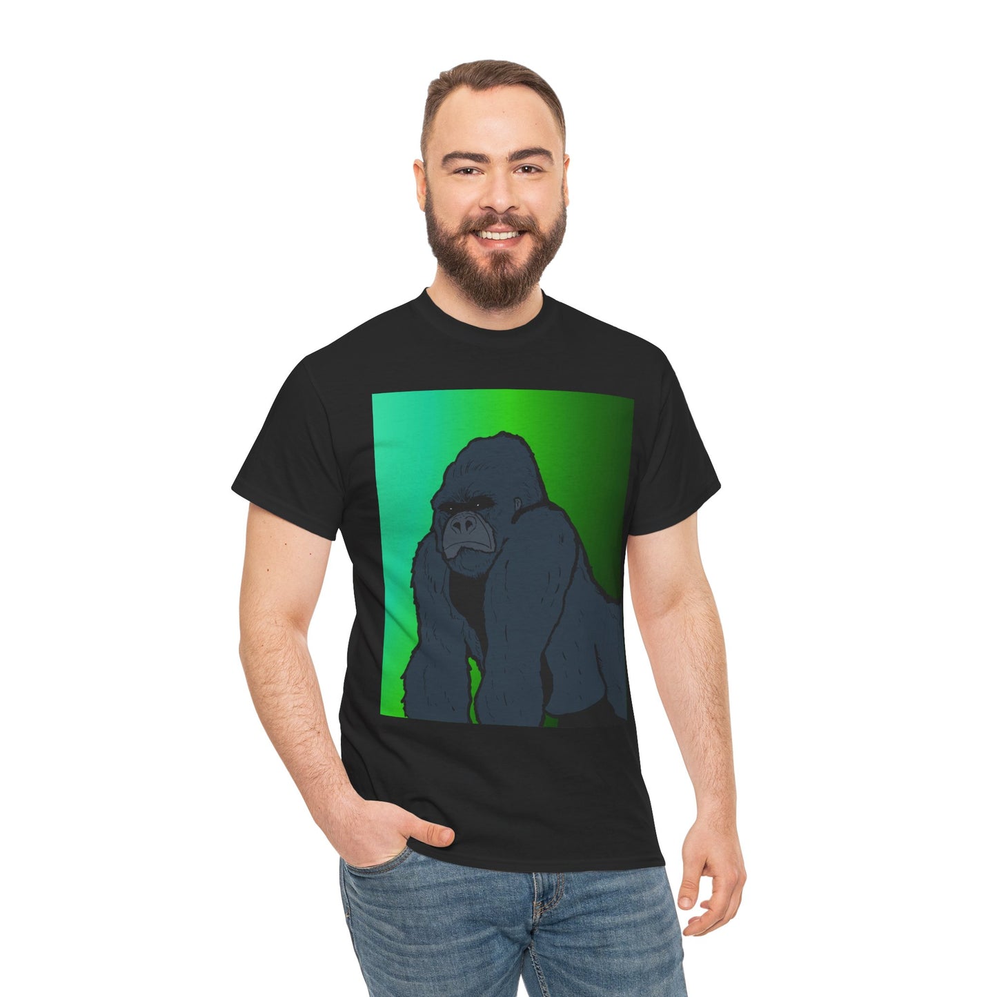 Gorilla Portrait Tee – Graphic Ape Illustration T-Shirt