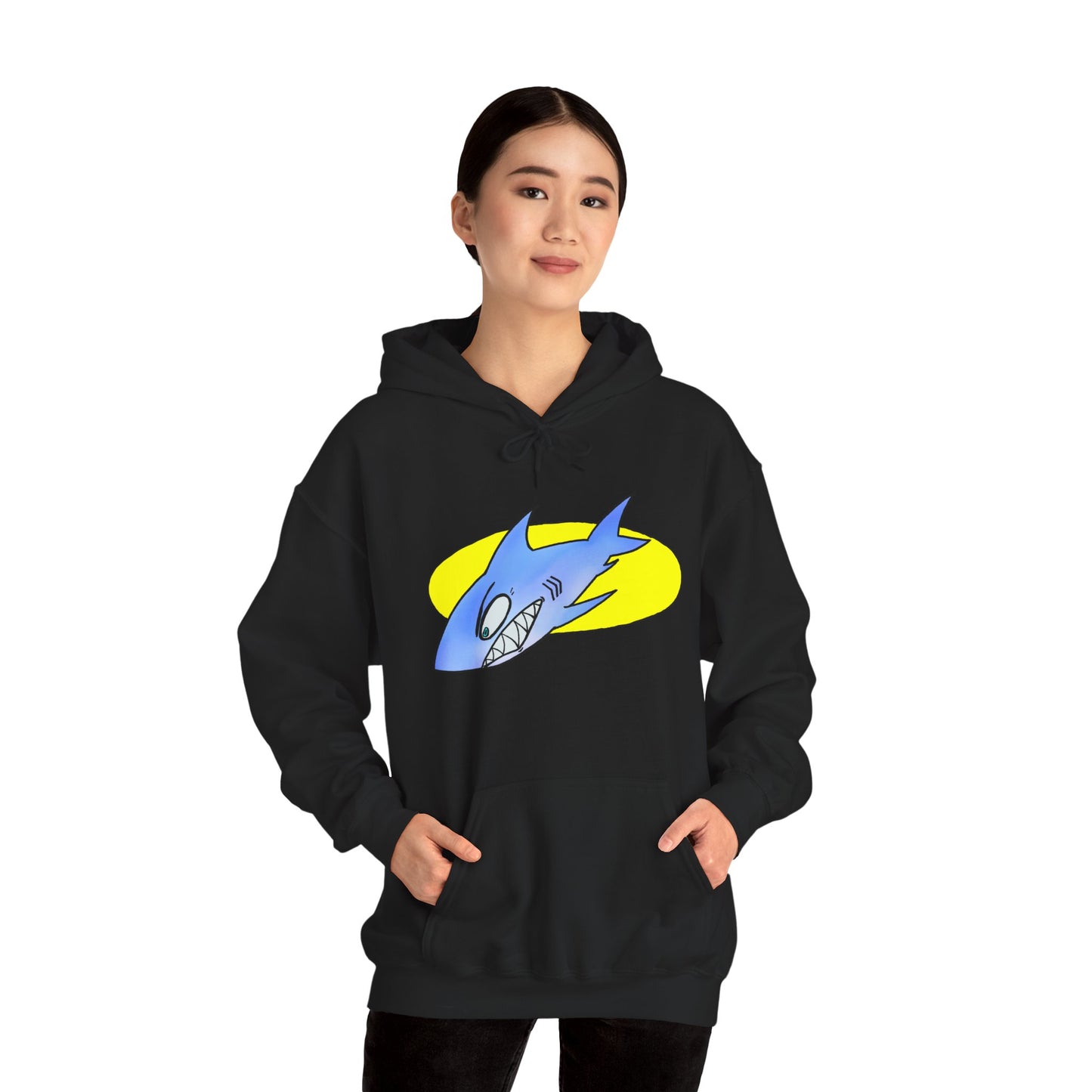 Cool Shark Graphic Hoodie - Unisex Heavy Blend Sweatshirt for Ocean Lovers, Gift for Men and Women, Beach Vibes, Casual Wear, Unique Design