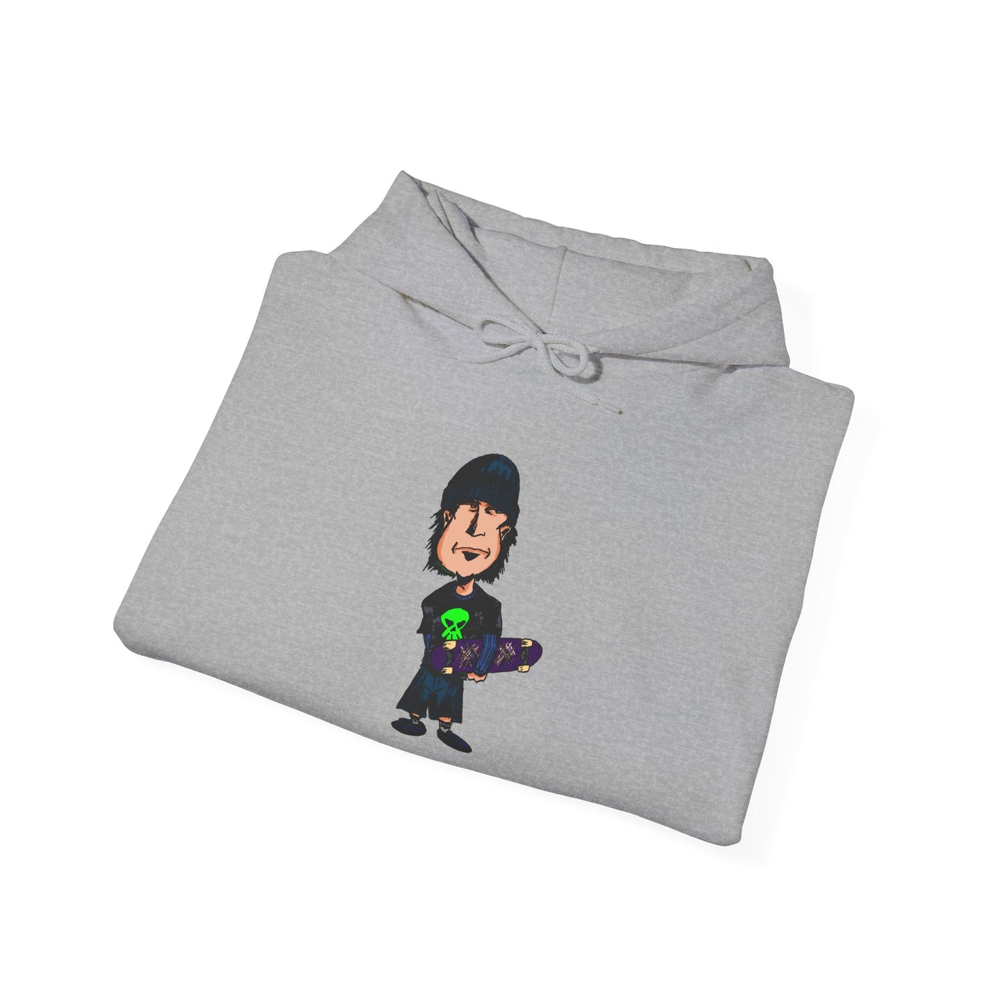 Rude Skater Dude Cartoon Hoodie – Skate Punk Sweatshirt