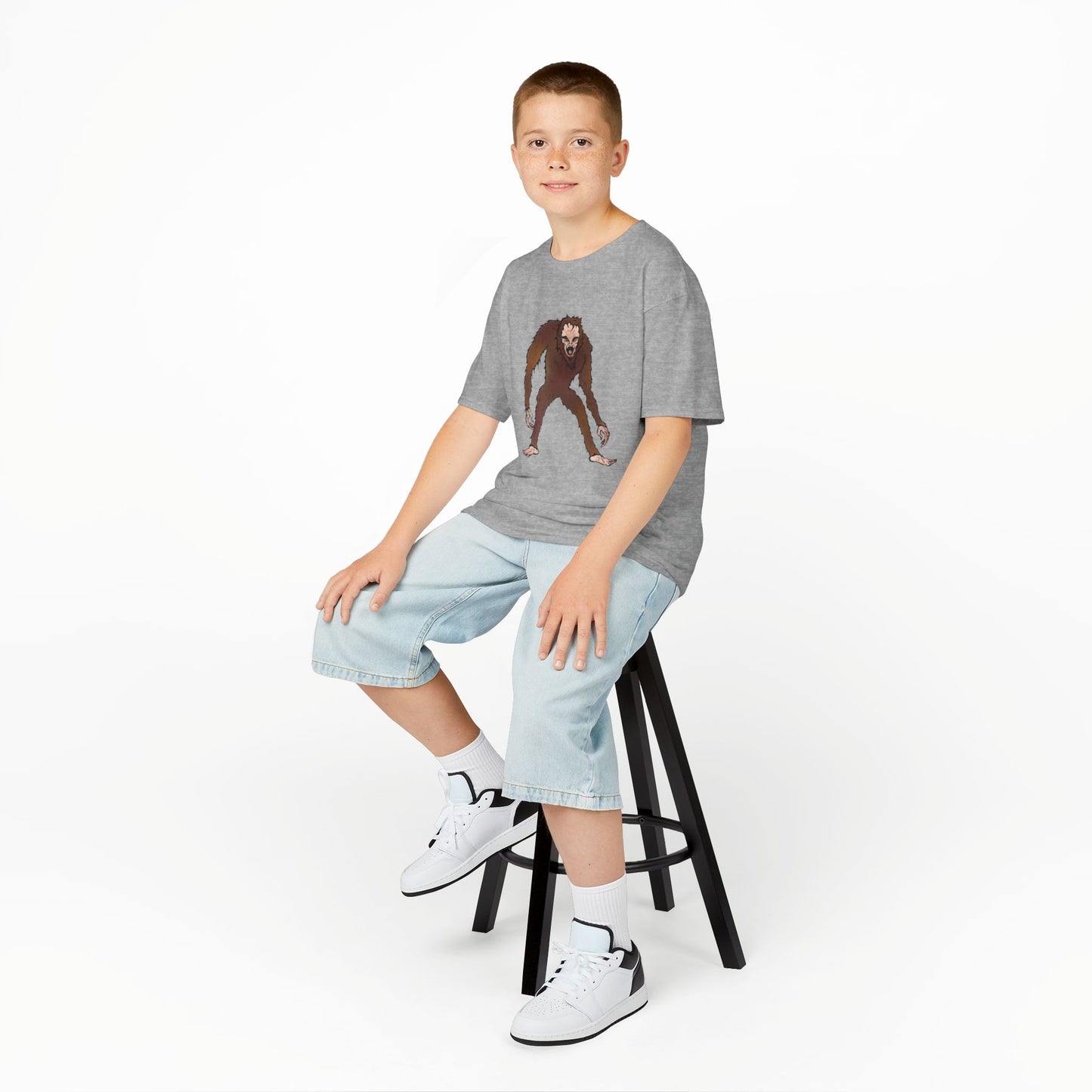 Kids Tee — Playful Sasquatch/Yeti Monster Graphic