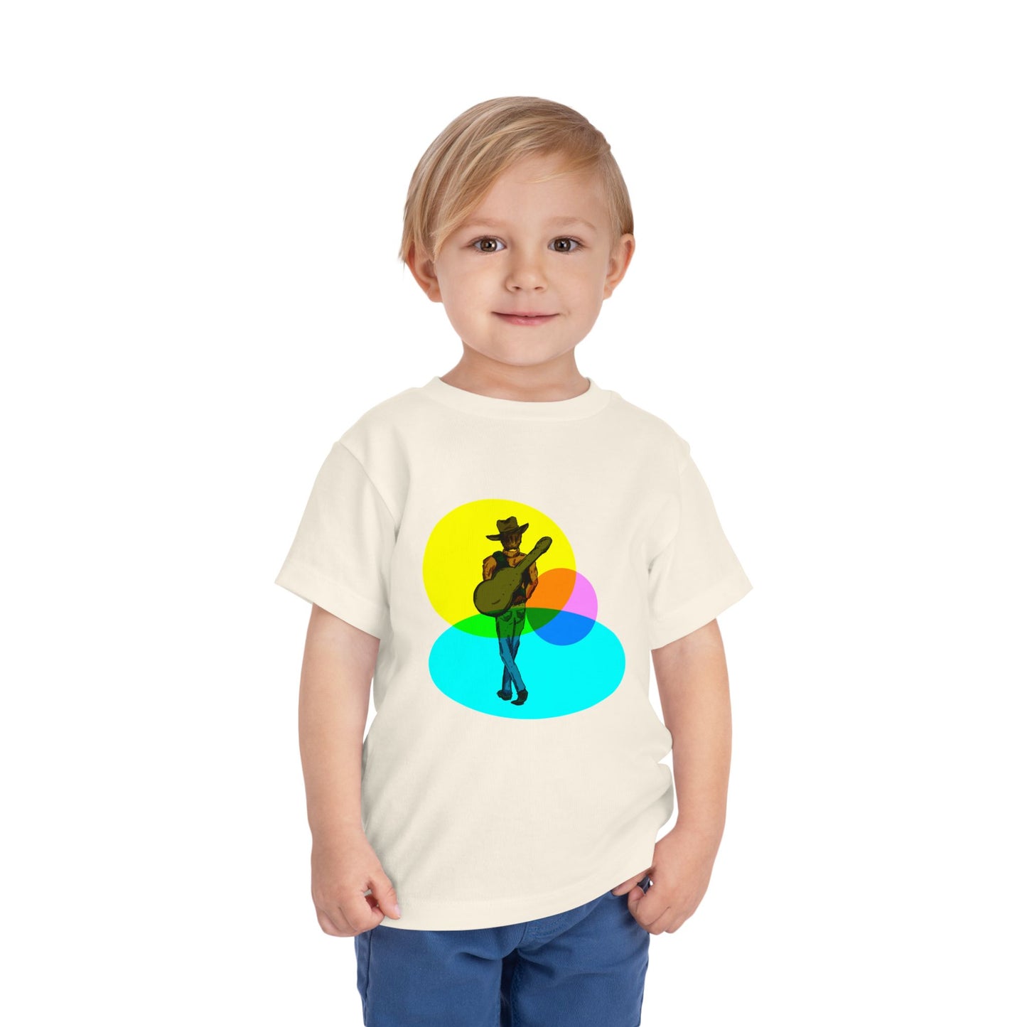 Toddler Tee — Colorful Cowboy Guitar Kids Shirt