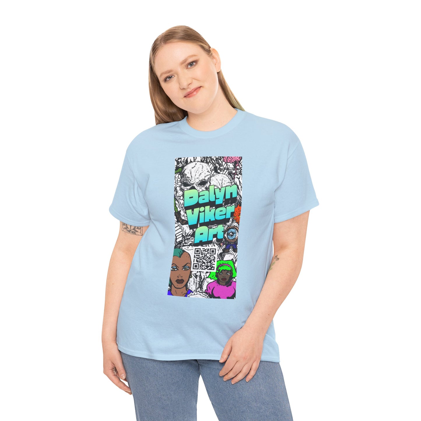 Graphic Art T-Shirt — "Dalyn Viker Art" Vertical Collage Tee