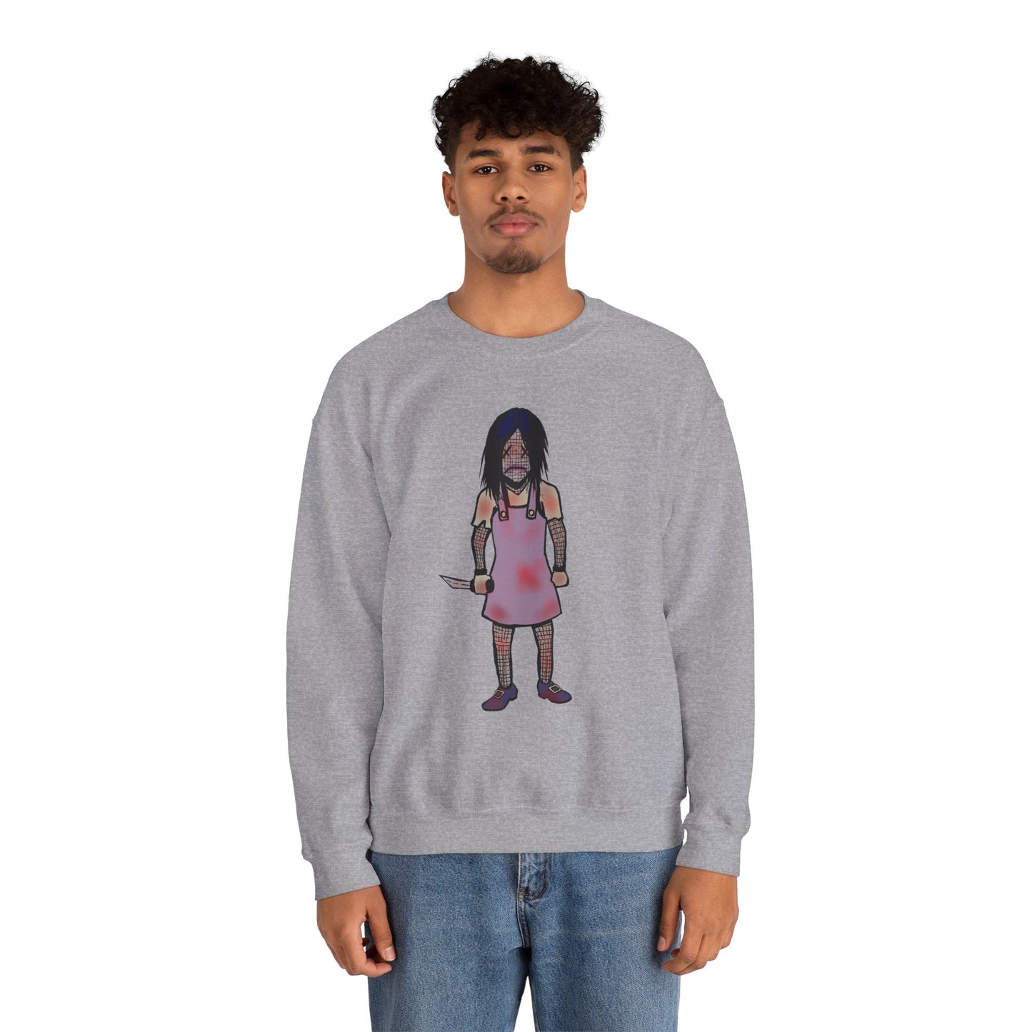 Evil Doll Edgy Graphic Sweatshirt for Unique Style