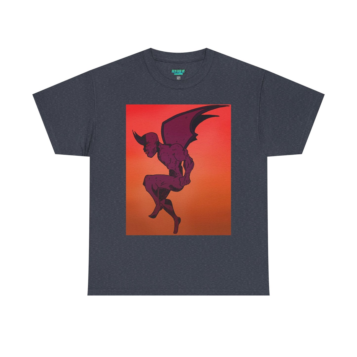 Unisex Heavy Cotton Tee - Vibrant Demon Art Design