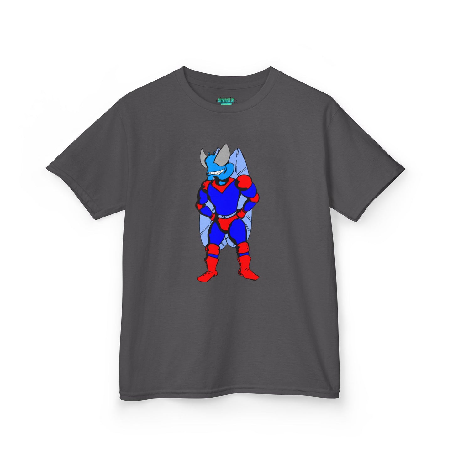 Astro-Fly Kids Superhero T-Shirt — Cute Red & Blue Winged Hero Tee for Boys & Girls
