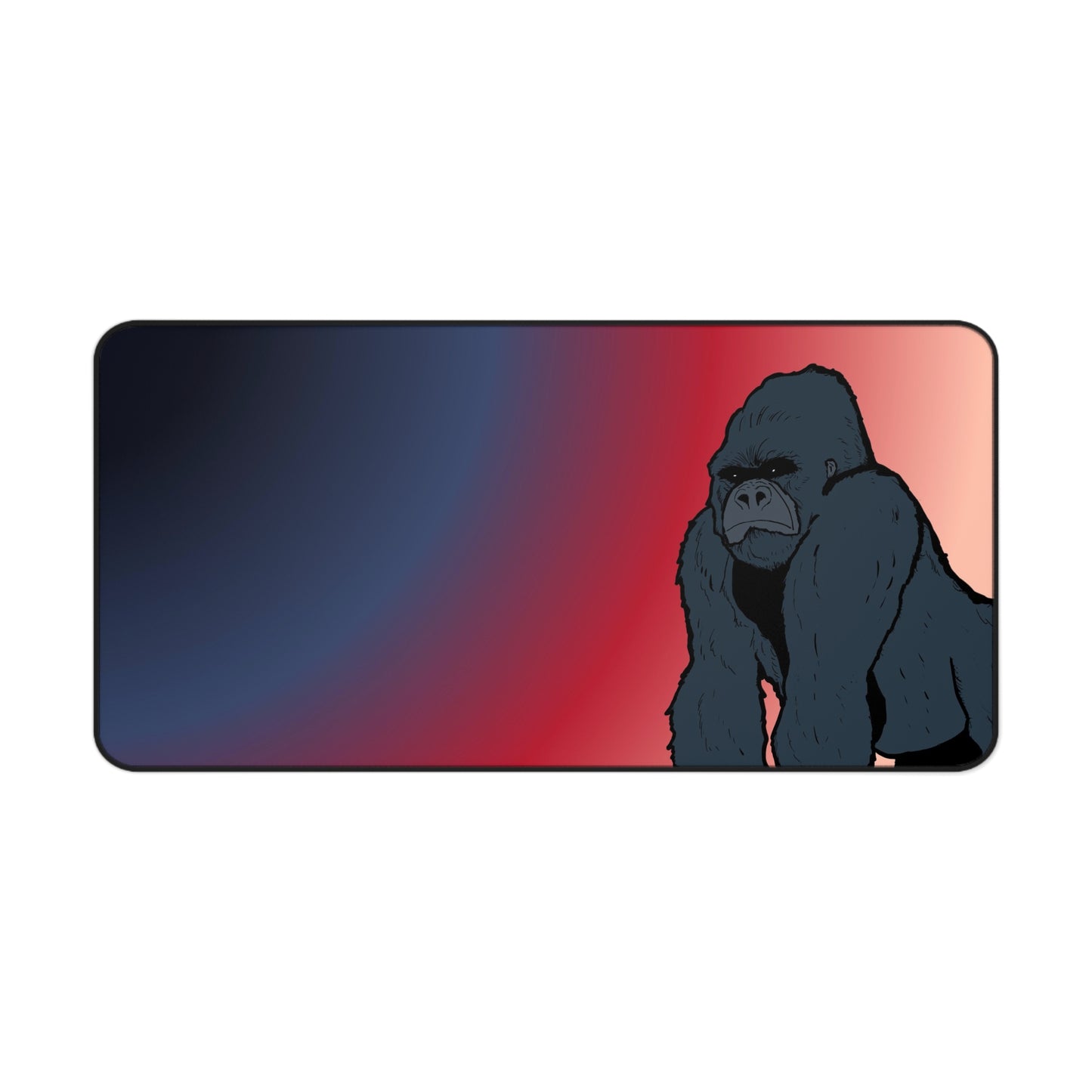 Gorilla Gradient Desk Mat — Red & Blue Gaming Mouse Pad