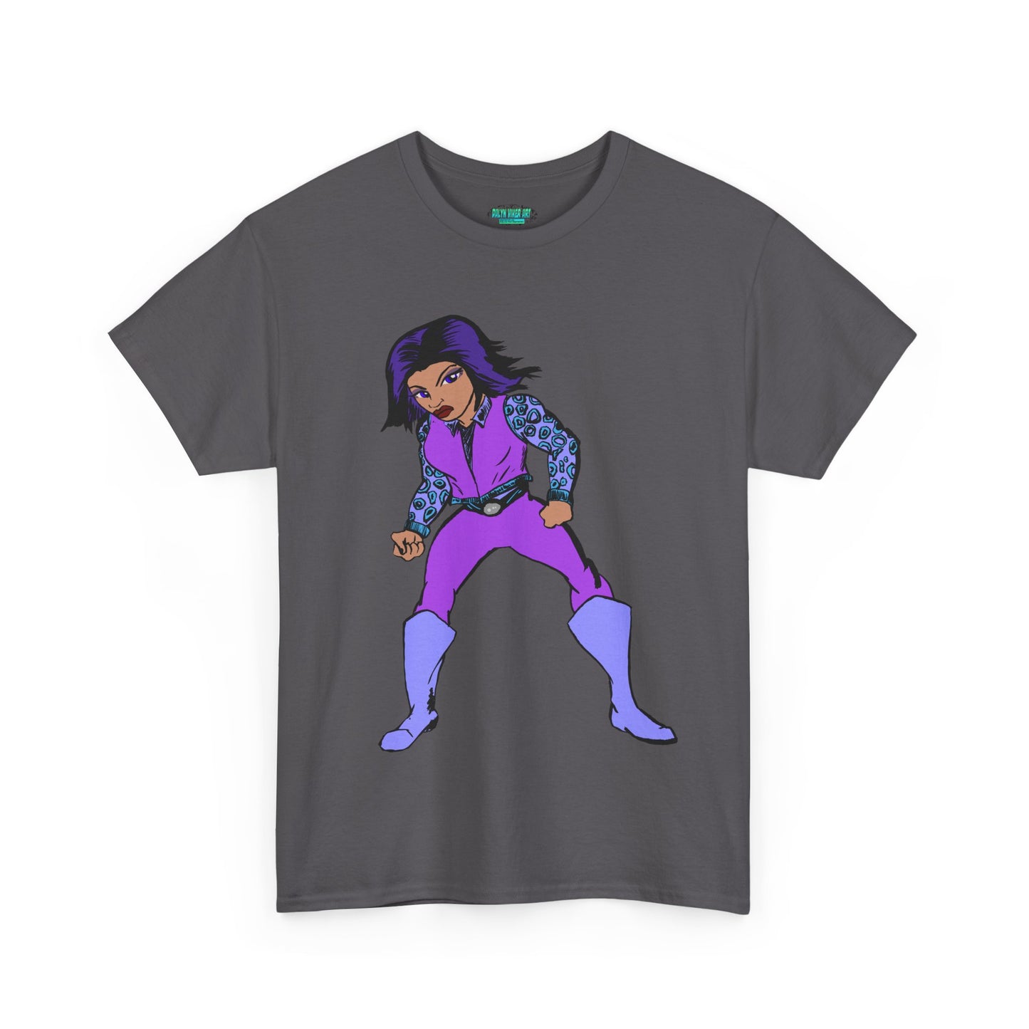 Retro Cartoon Hero Woman Character Unisex Heavy Cotton Tee, Vintage Graphic Tee, Fun T-Shirt, Gift for Fans, Casual Wear, Everyday Tee