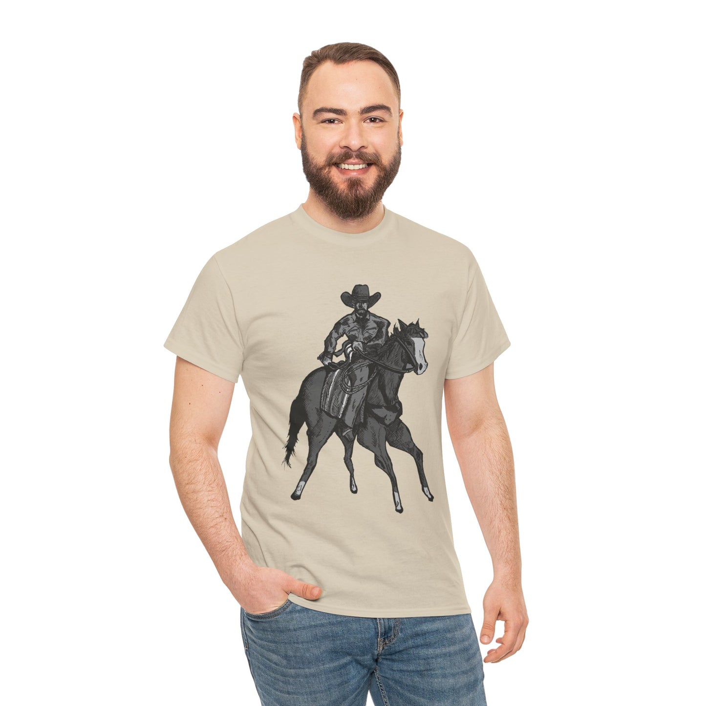 Cowboy on Horseback T‑Shirt — Vintage Western Rodeo Tee