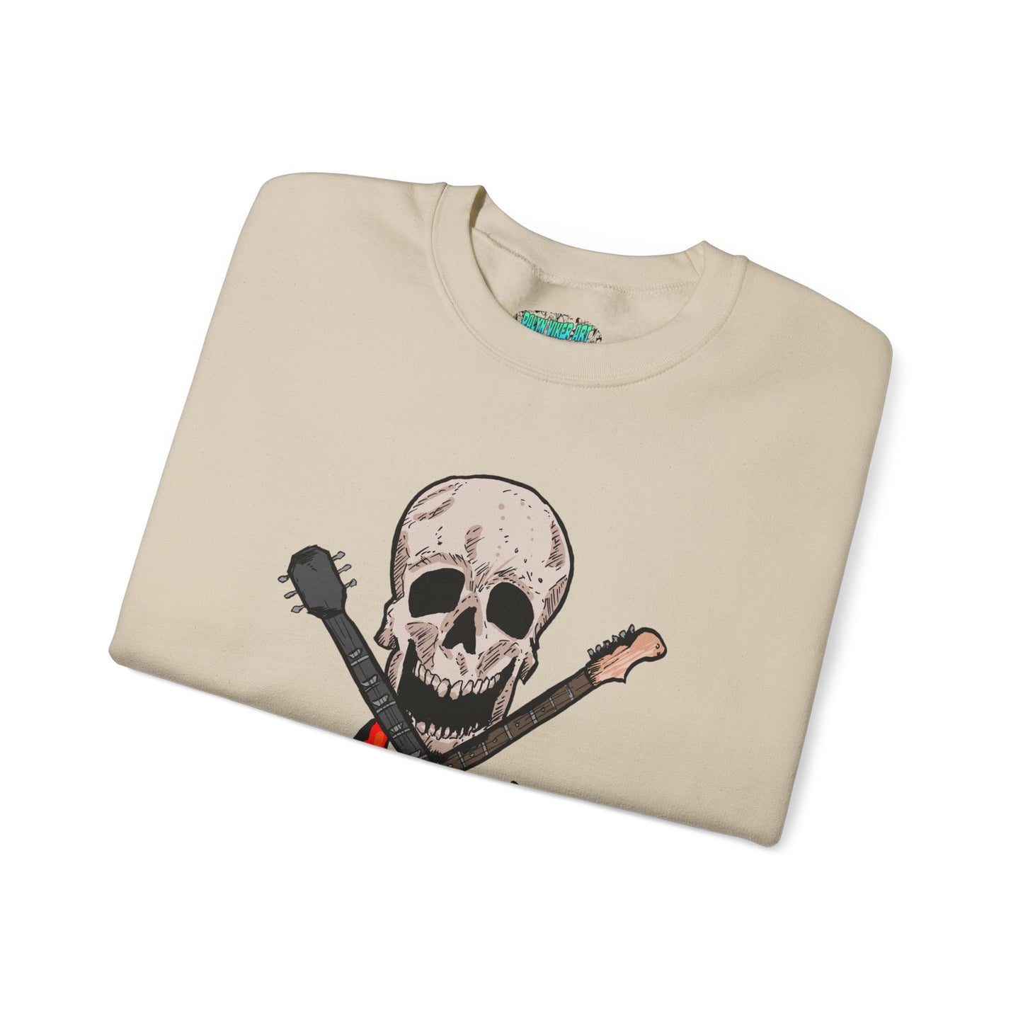 Skull and Guitar Crewneck Sweatshirt