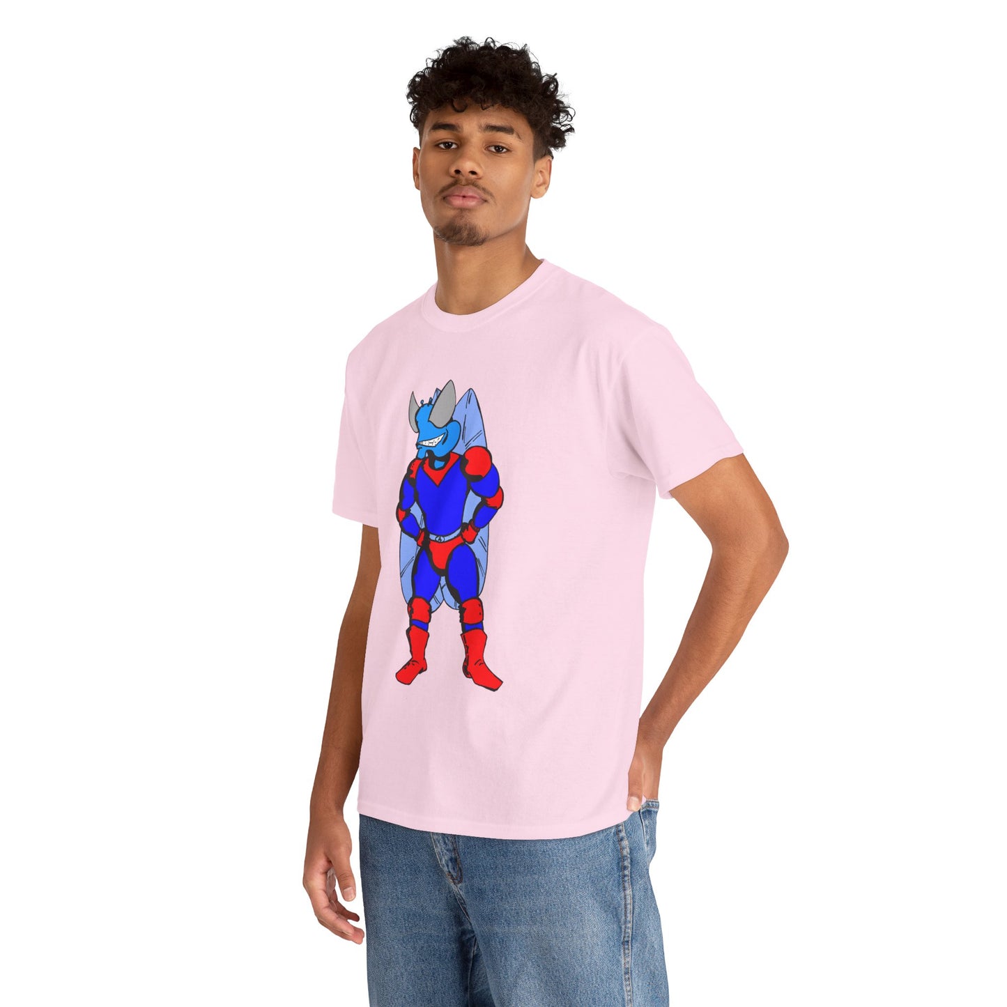 Astro-Fly Hero Graphic Tee - Blue & Red Superhero T-Shirt