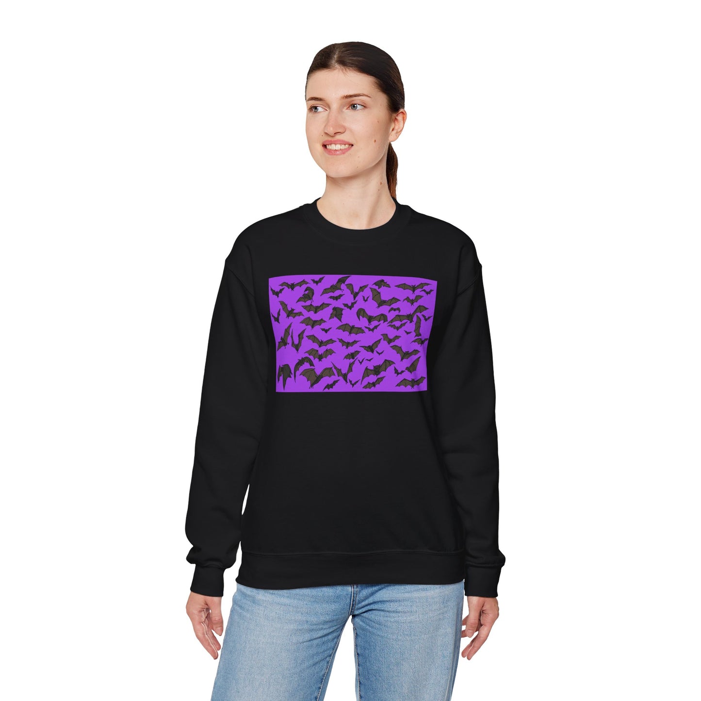 Spooky Bat Crewneck Sweatshirt for Halloween