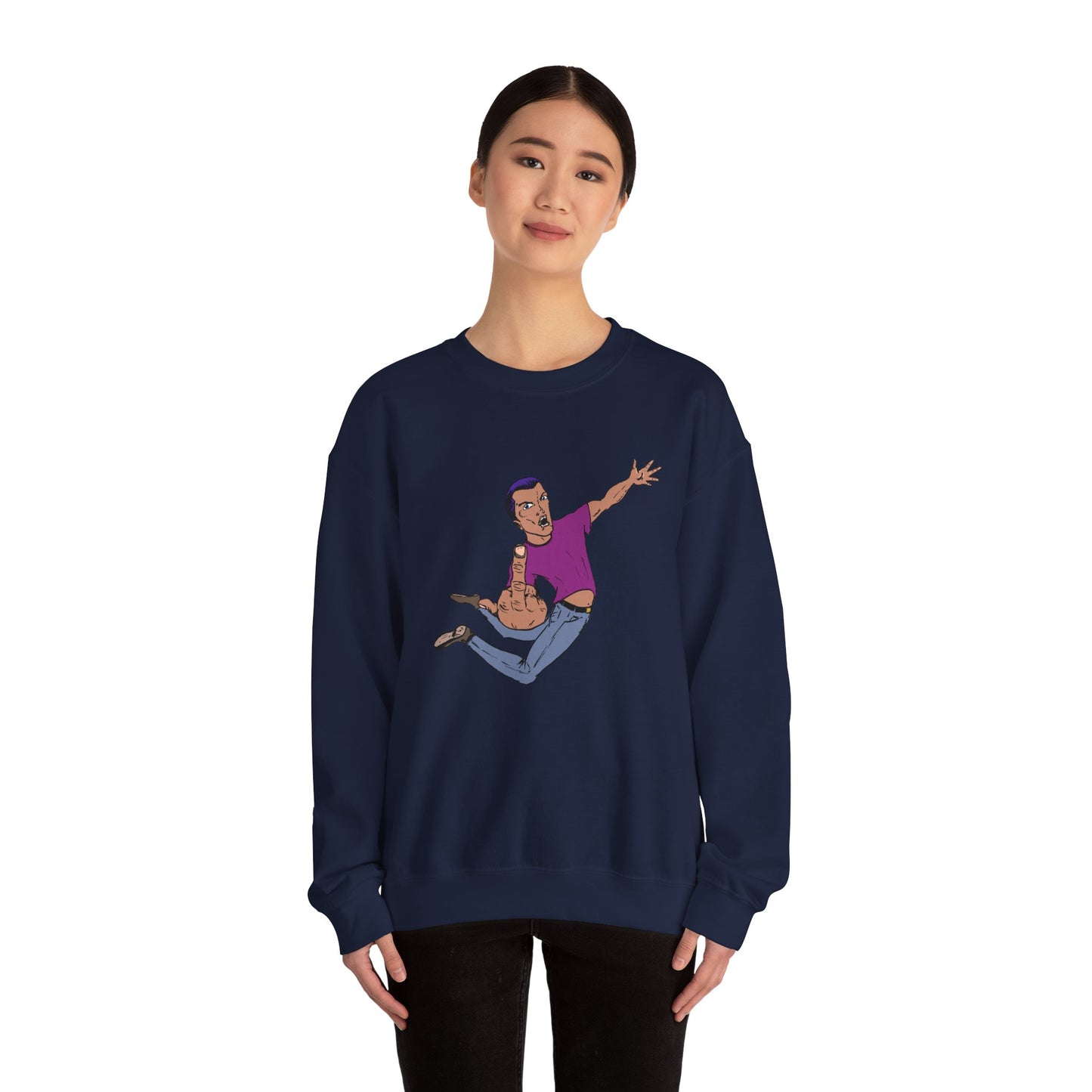 Flying Eff Dynamic Cartoon Character Crewneck Sweatshirt