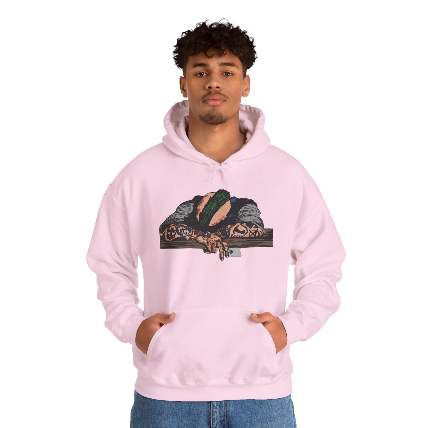 Punk and Done Color Unisex Hooded Sweatshirt, Cozy Streetwear, Unique Gift for Art Lovers, Casual Lounge Wear, Perfect for Fall Fashion