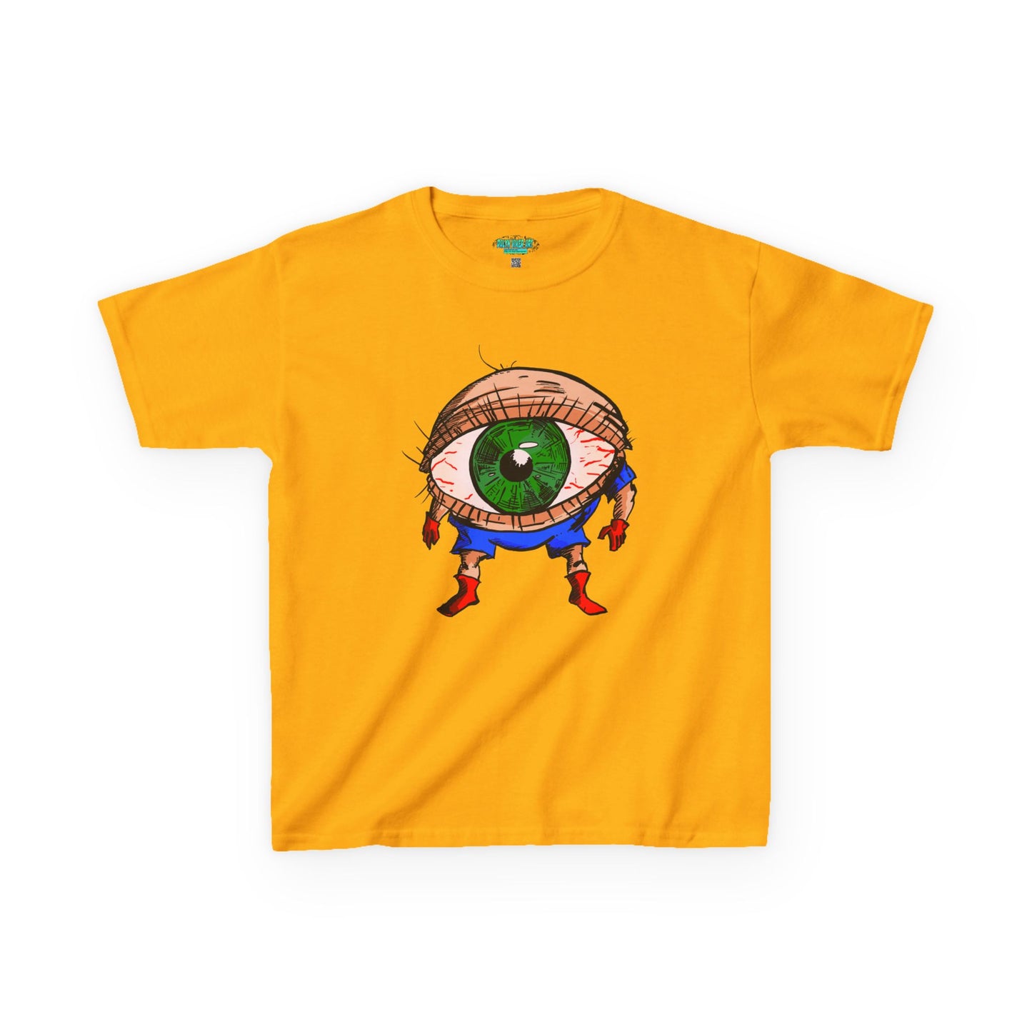 Terrif-EYE-ing Whimsical Kids Heavy Cotton Tee with Eye Design